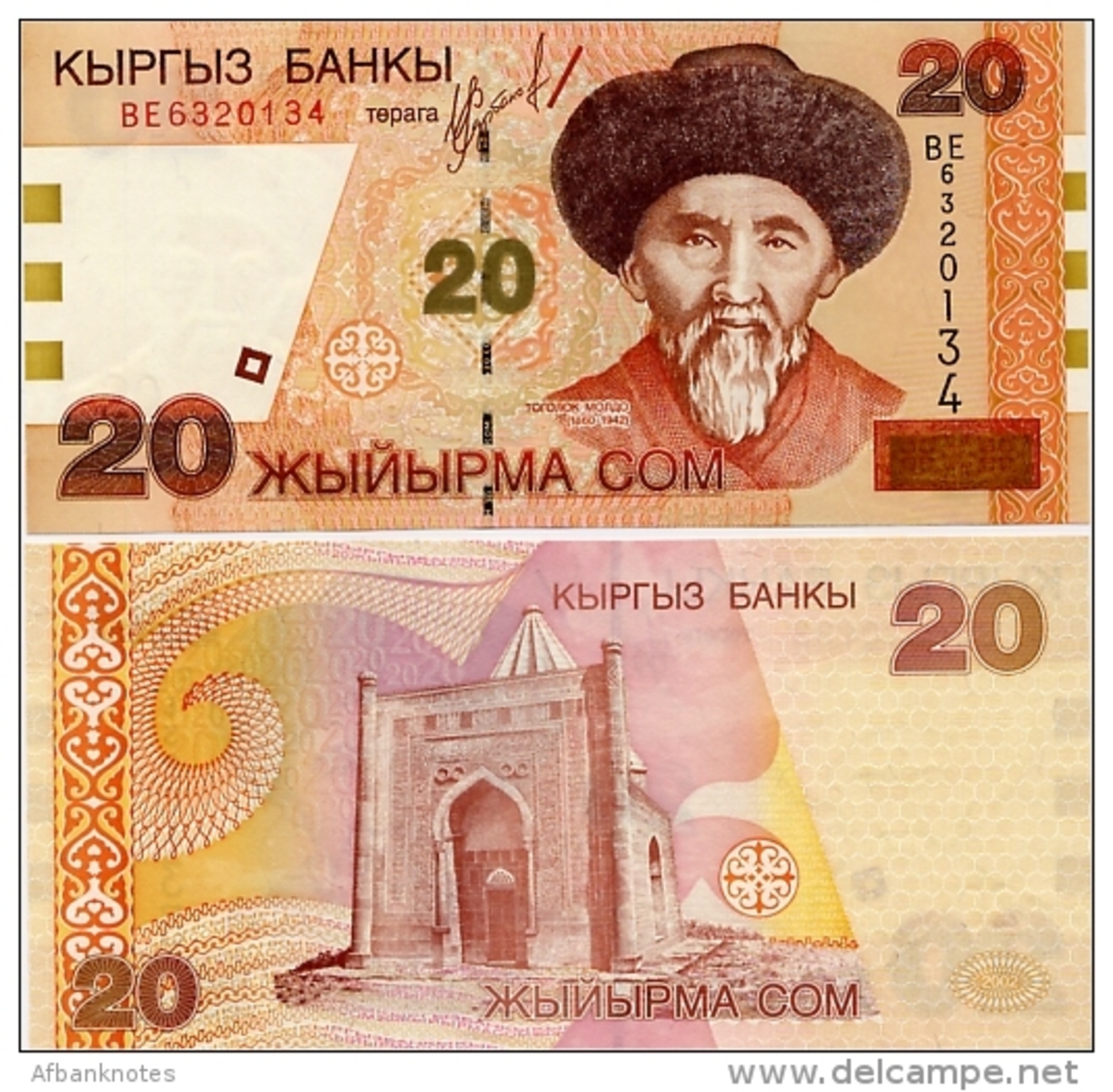 KYRGYZSTAN       20 Som       P-19       2002       UNC - Kirghizistan