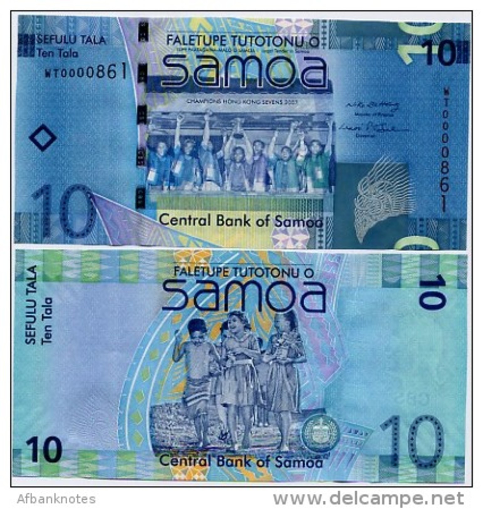 SAMOA        10 Tala        P-39a     ND (2008)     UNC - Samoa