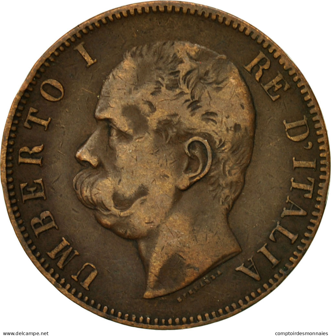 Monnaie, Italie, Umberto I, 10 Centesimi, 1893, Birmingham, TTB, Cuivre, KM:27.1 - 1878-1900 : Umberto I