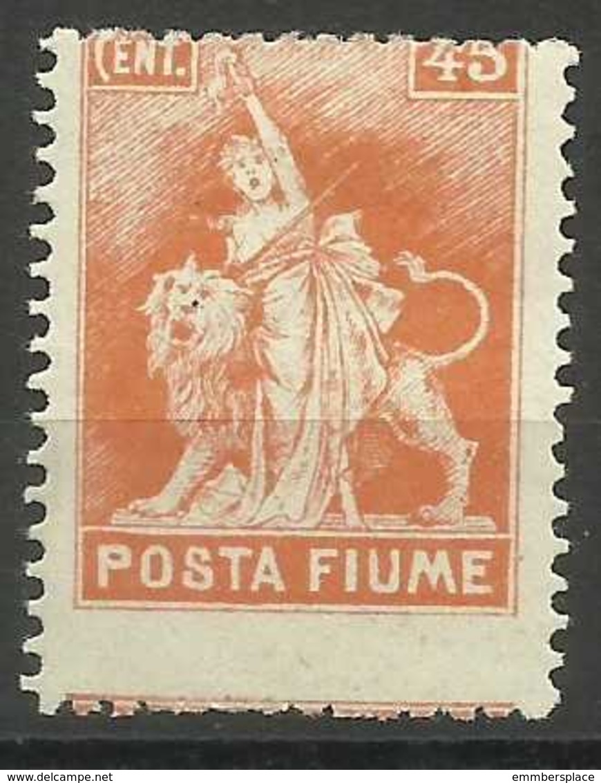 Fiume - 1919 Allegory (Posta Fiume) 45c MH *   Mi 66  Sc 50 - Fiume