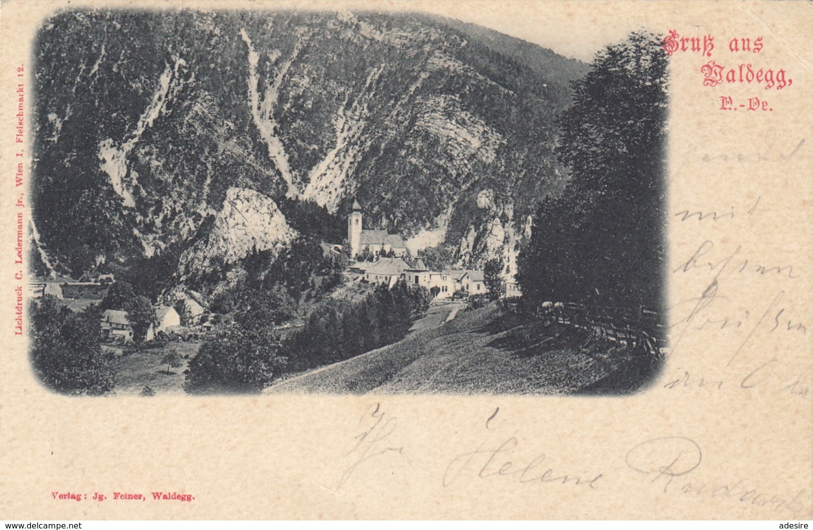 Gruss Aus WALDEGG (NÖ), Gel.1900, Gute Erhaltung - Autres & Non Classés