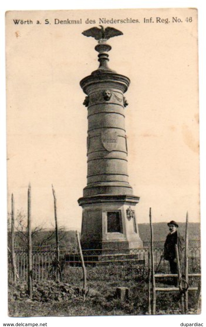 67 - Bas Rhin /  WOERTH - Wörth A. S. Denkmal Des Niederschles  (guerre De 1870). - Woerth