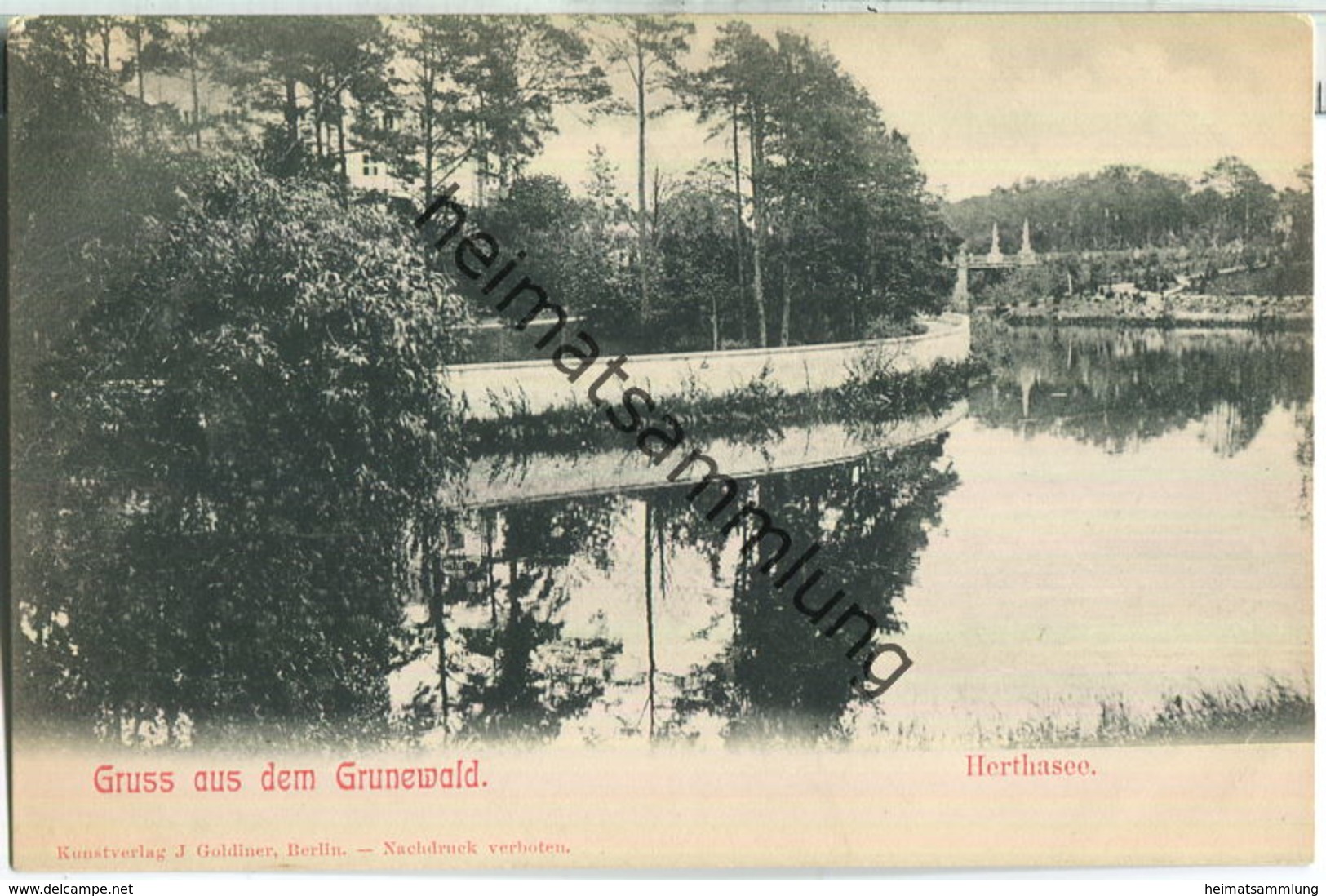 Gruss Aus Dem Grunewald - Herthasee - Verlag J. Goldiner Berlin Ca. 1900 - Grunewald