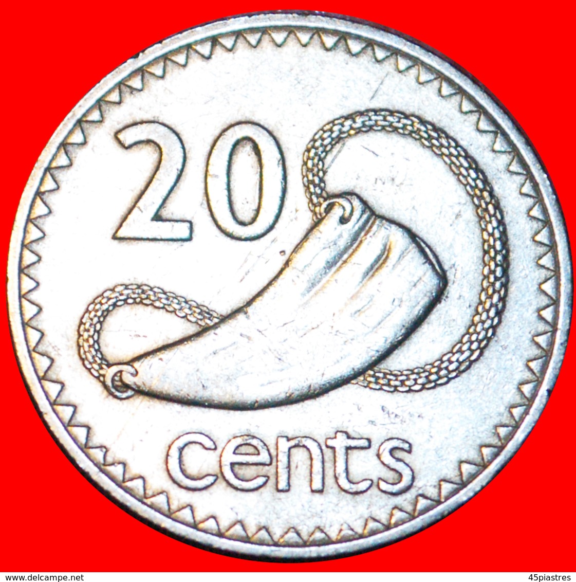 # CACHALOT TOOTH: FIJI ★ 20 CENTS 1969! FLAT DESIGN! LOW START ★ NO RESERVE! - Fidschi