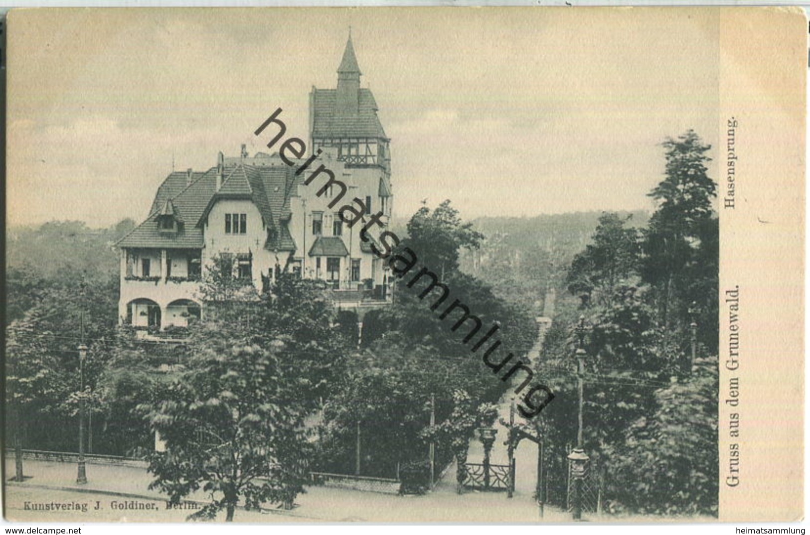 Berlin - Gruss Aus Dem Grunewald - Hasensprung - Verlag J. Goldiner Berlin Ca. 1900 - Grunewald