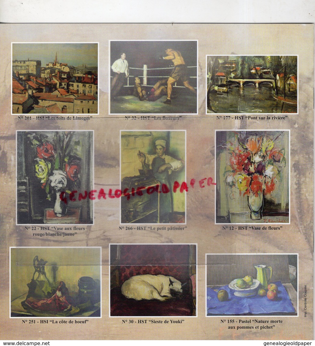 87 - LIMOGES- CATALOGUE VENTE ATELIER FRANCOIS FAUCHER- ARTS DECORATIFS LIMOGES- THEATRE ALCAZAR-1906-1985-ROLLIN - Estampas