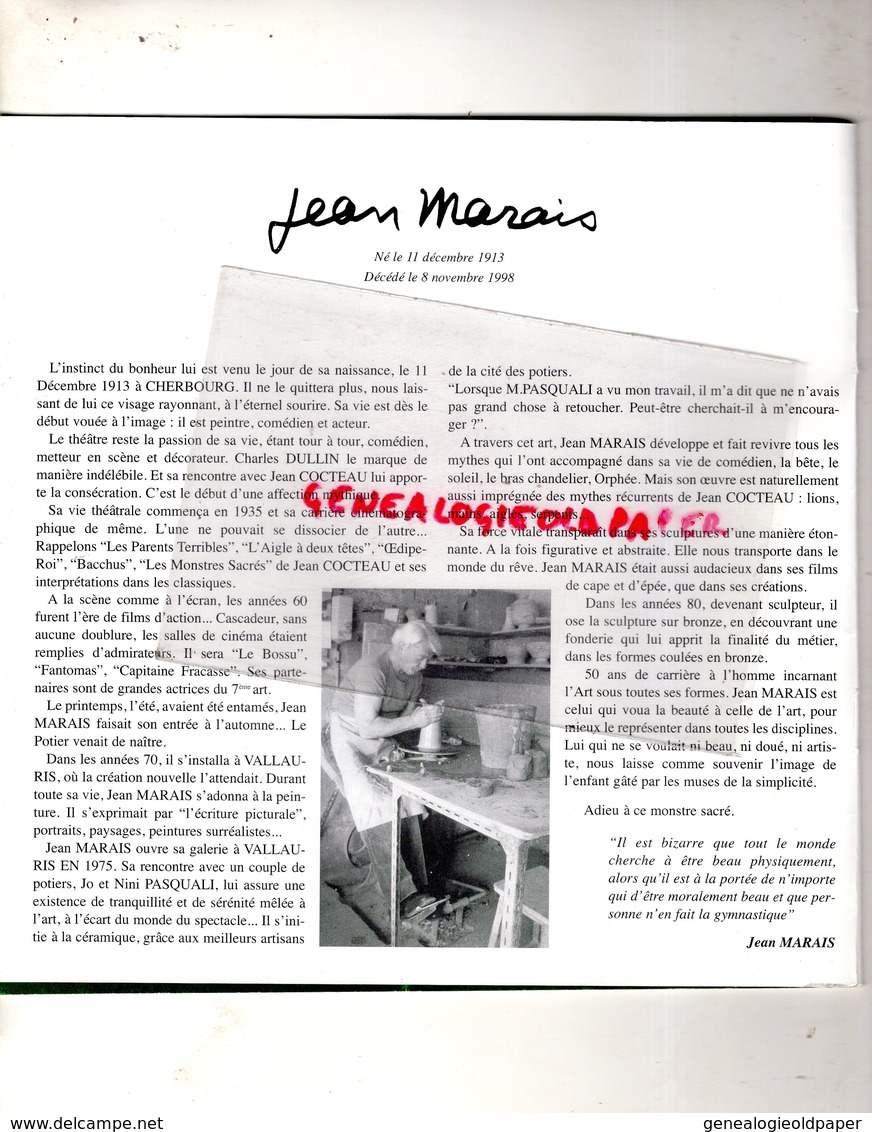 87 - LIMOGES- CATALOGUE VENTE ATELIER JEAN MARAIS-NE CHERBOURG 1913-VALLAURIS-SCULPTURE CERAMIQUES BRONZES-ROLLIN 2001 - Other & Unclassified