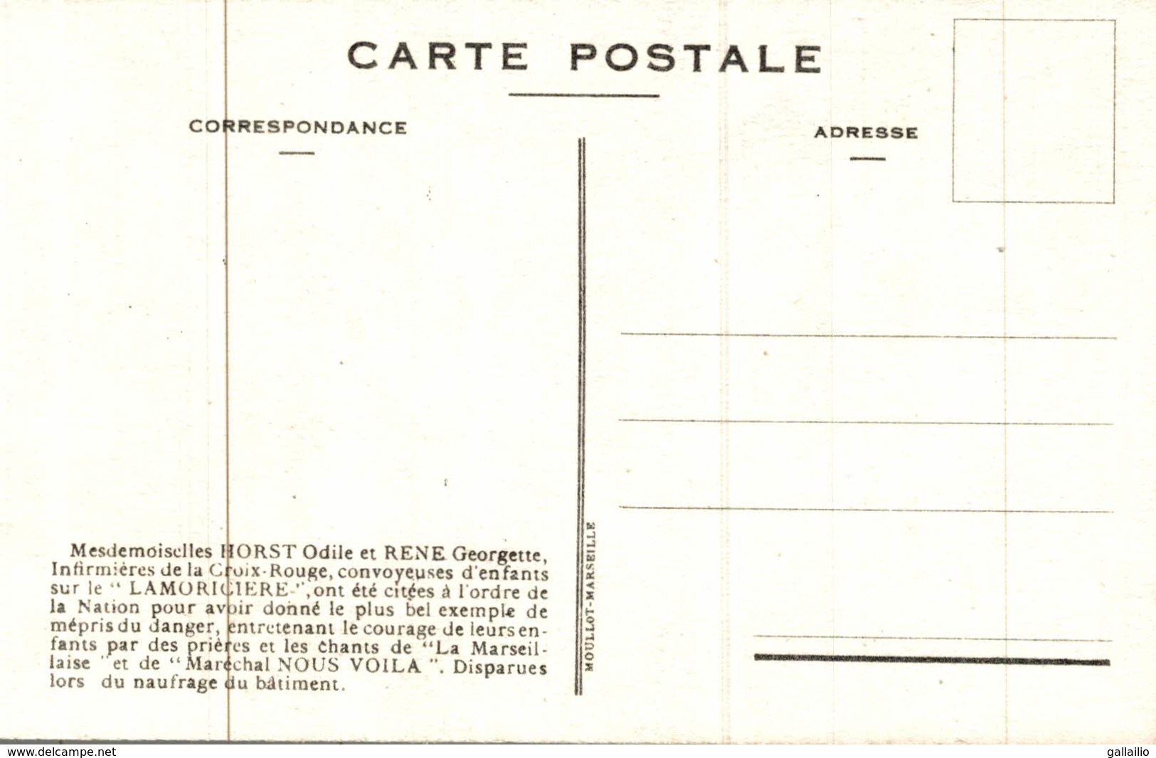 ILLUSTRATION SIGNEE BAYLE 1944 LE NAUFRAGE DE LAMORCIERE - Autres & Non Classés