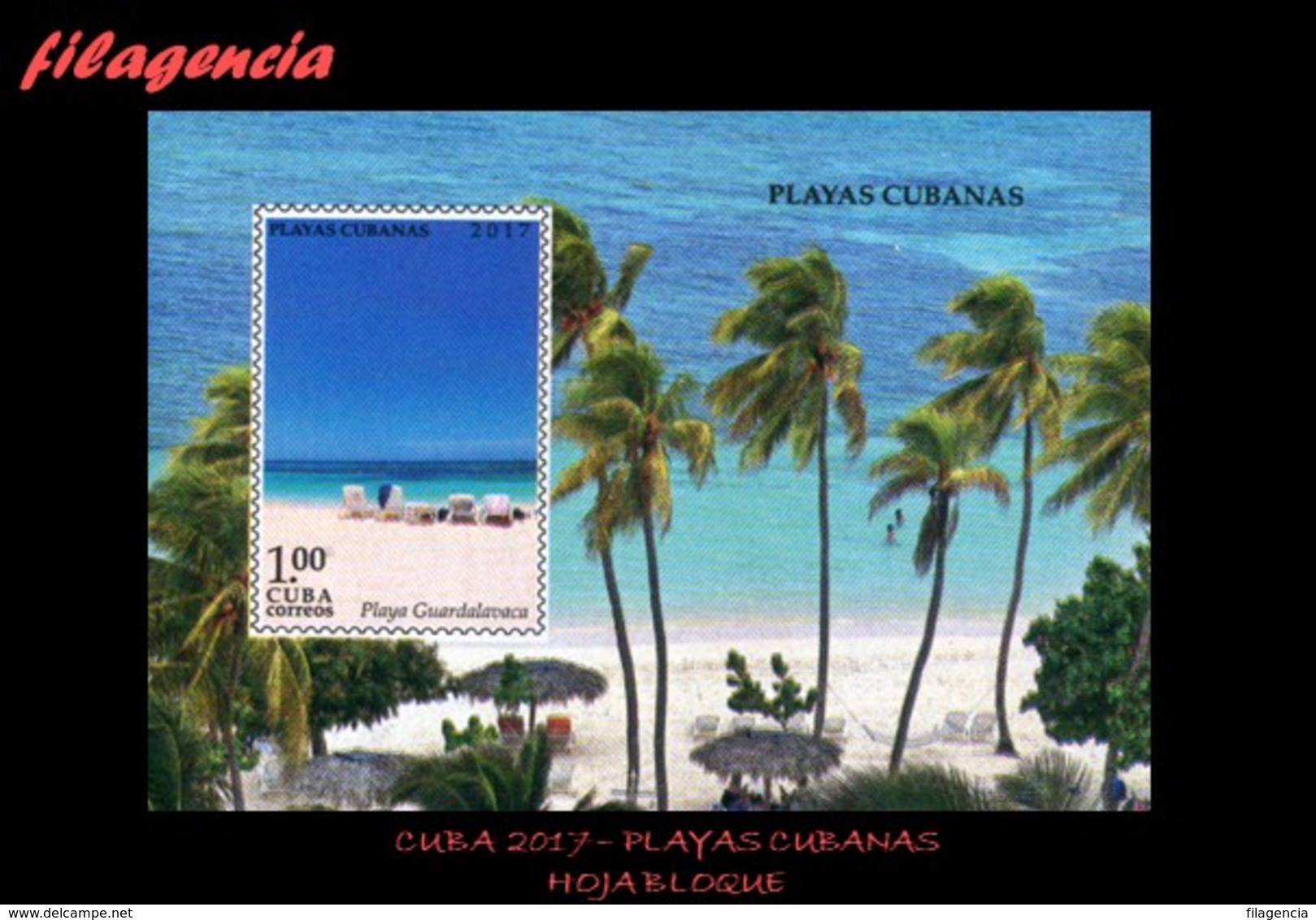 AMERICA. CUBA MINT. 2017 PLAYAS CUBANAS. HOJA BLOQUE - Unused Stamps