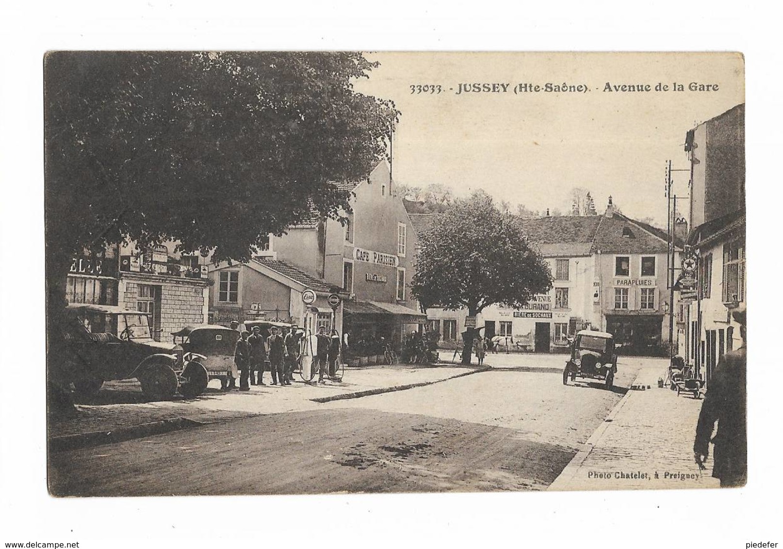 70 - JUSSEY ( Hte-Saône ) - Avenue De La Gare. Au Fond Café-restaurant De Michel Durand - Autres & Non Classés