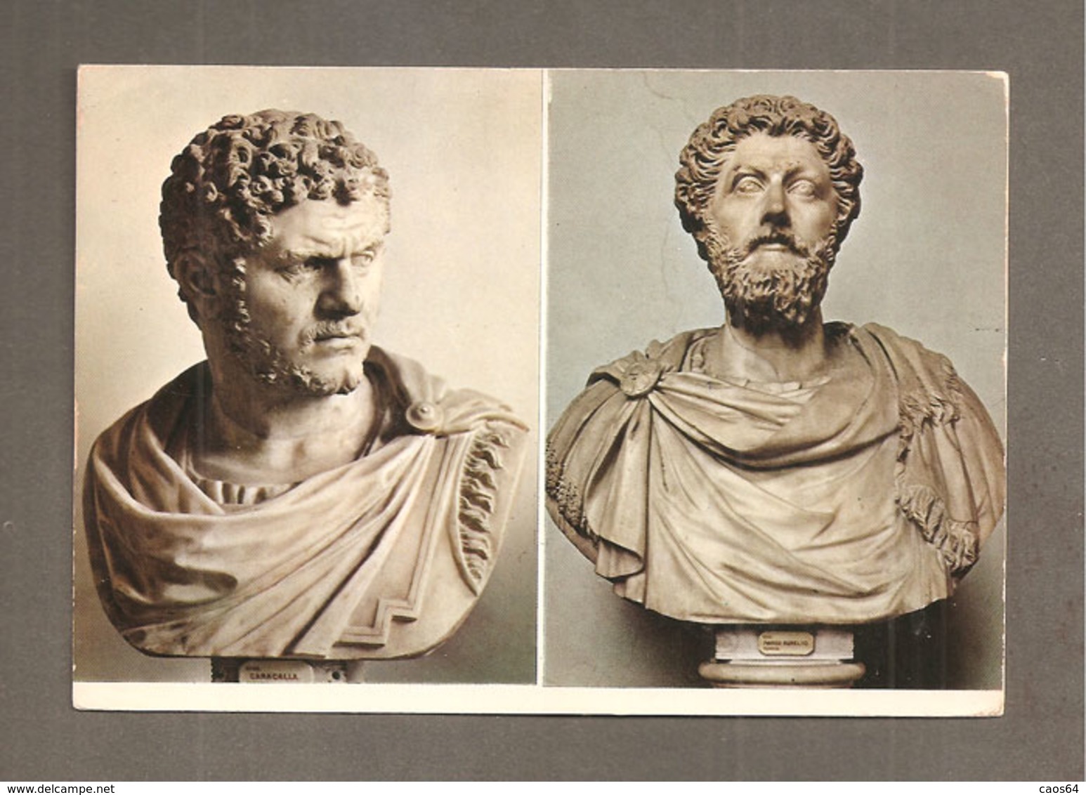 CARACALLA MARCO AURELIO BUSTO MUSEO NAZIONALE NAPOLI CARTOLINA VIAGGIATA - Sculptures