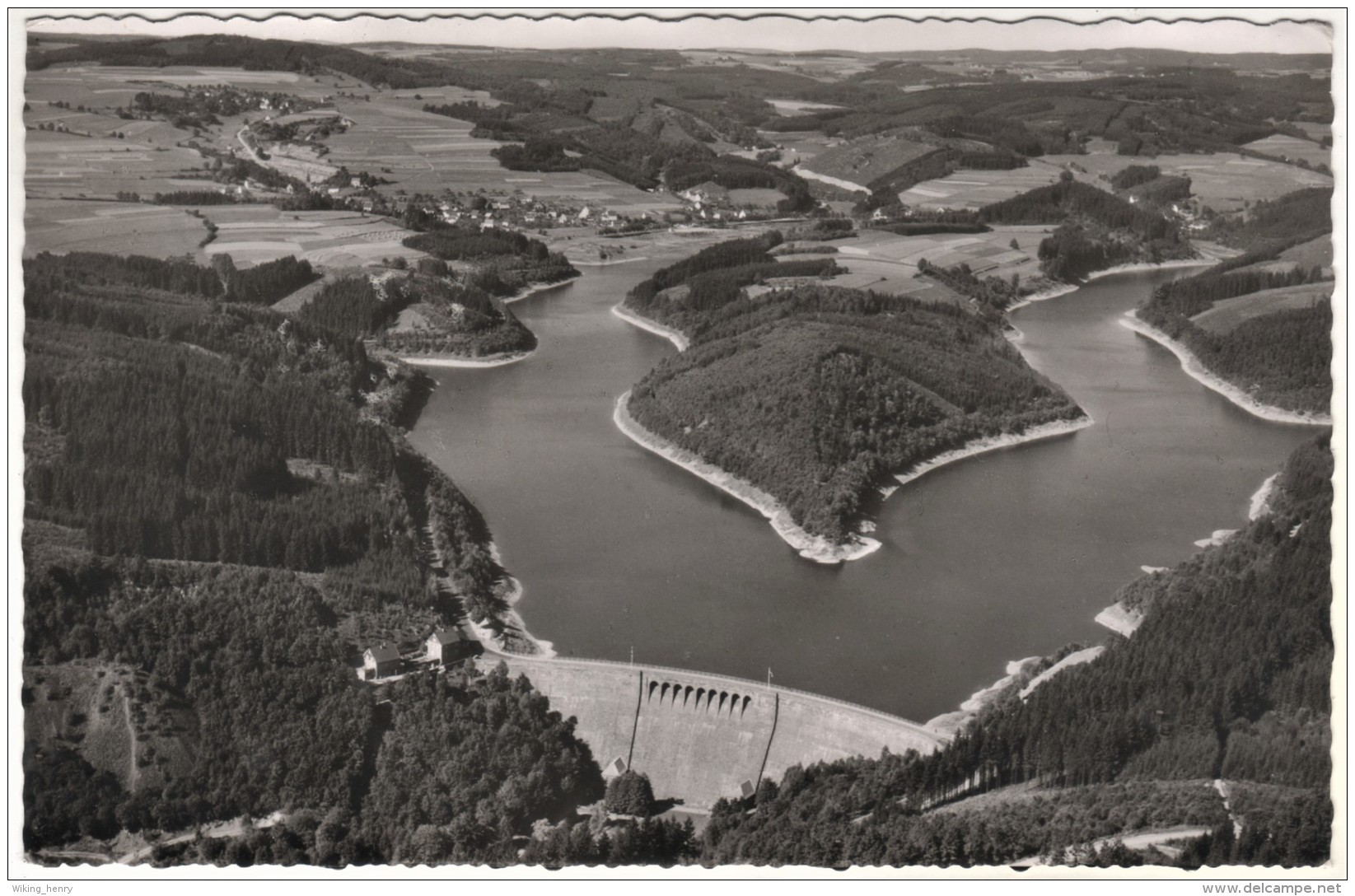 Bergneustadt Hackenberg - S/w Raststätte Und Hotel Aggertalsperre   Luftbild - Bergneustadt