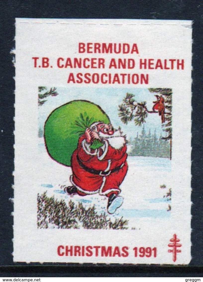 Bermuda  Single Christmas Charity Label From 1991 In Unused Condition. - Cinderellas