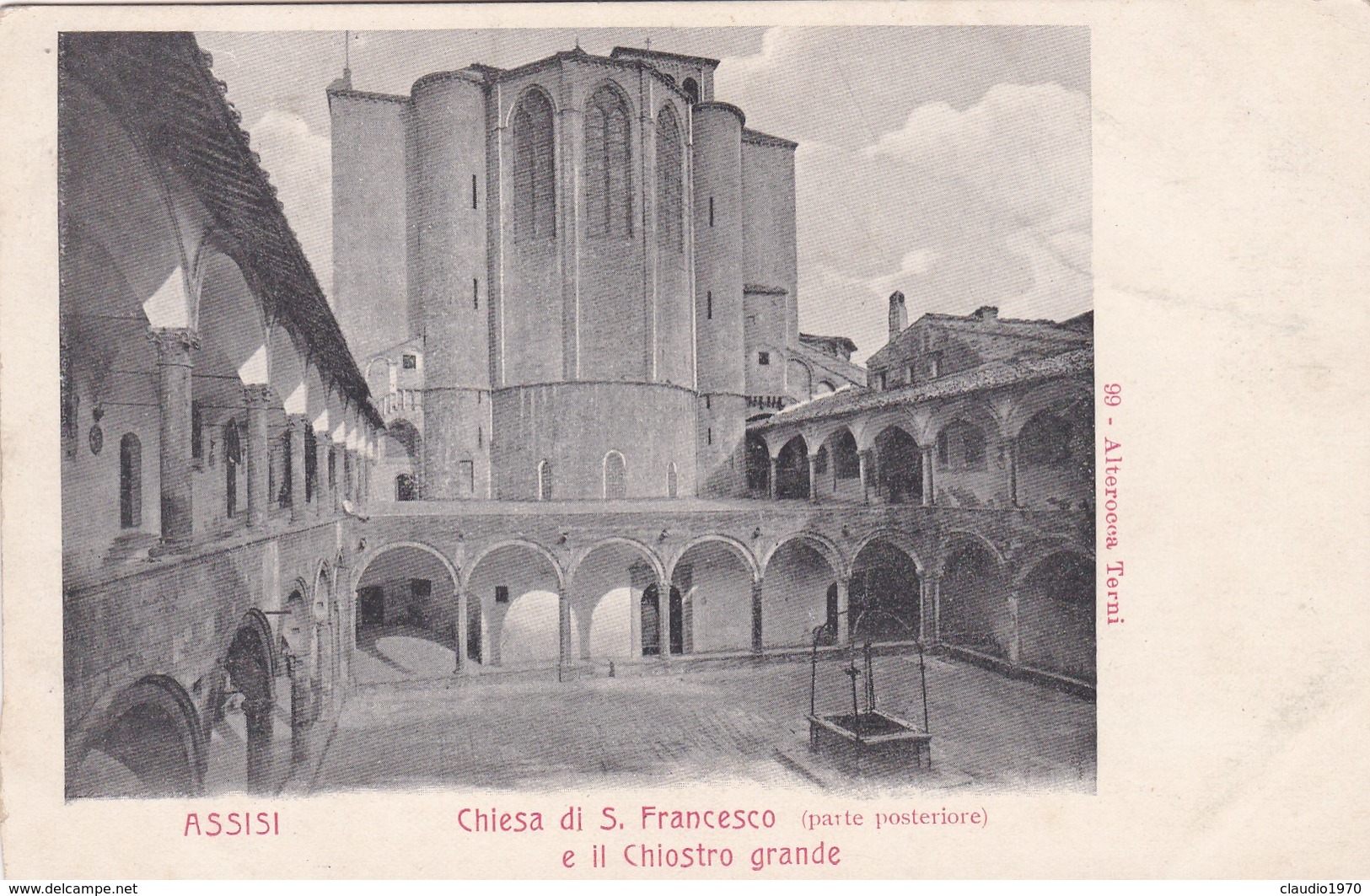 CARTOLINA - POSTCARD - PERUGIA - ASSISI - CHIESA DI S. FRANCESCO - PARTE POSTERIORE - E IL CHIOSTRO GRANDE - Perugia