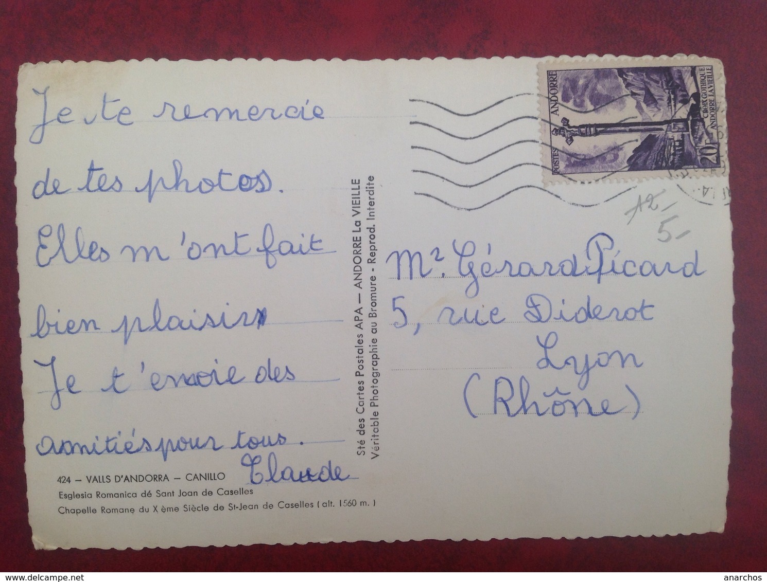 Valls D'Andorra Canillo - Maschinenstempel (EMA)