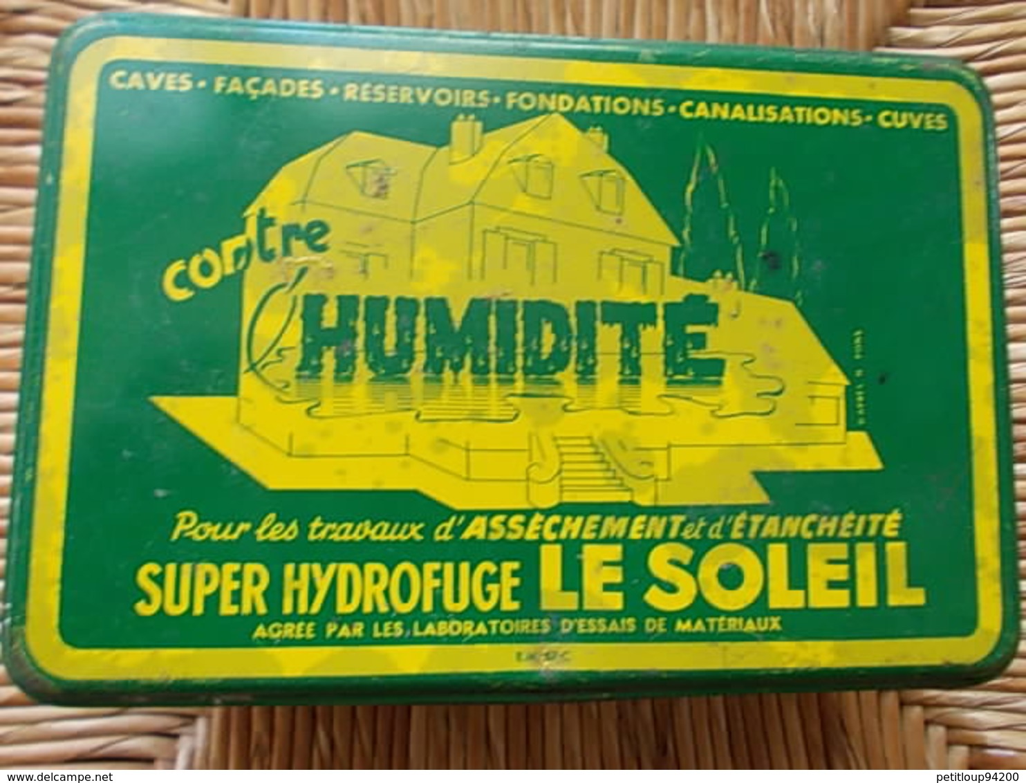 BOITE METALLIQUE LE SOLEIL Le Super Hydrofuge LABORATOIRES FOUCARD  Marseille - Dosen