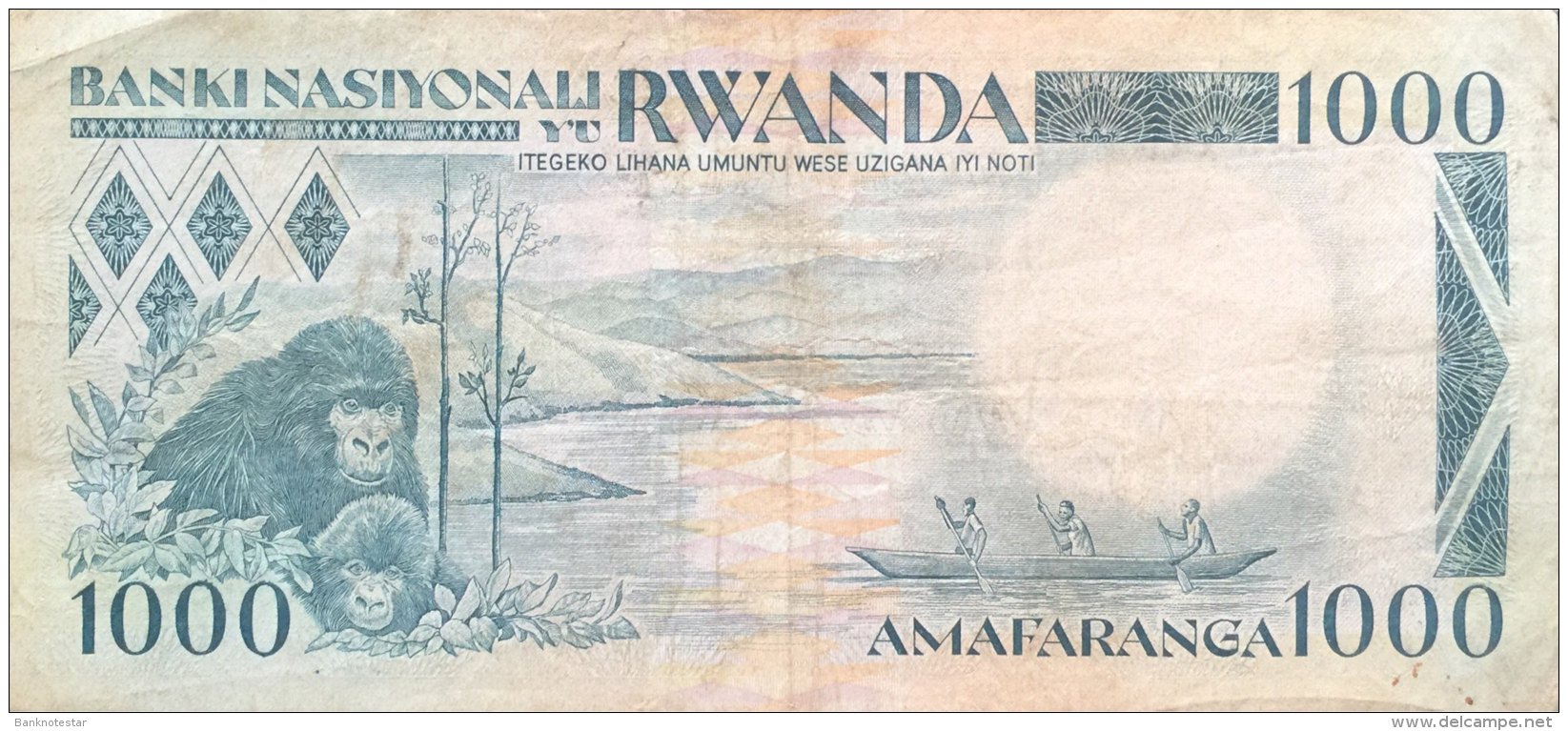 Rwanda 1.000 Francs, P-21 (1.1.1988) - Fine - Ruanda