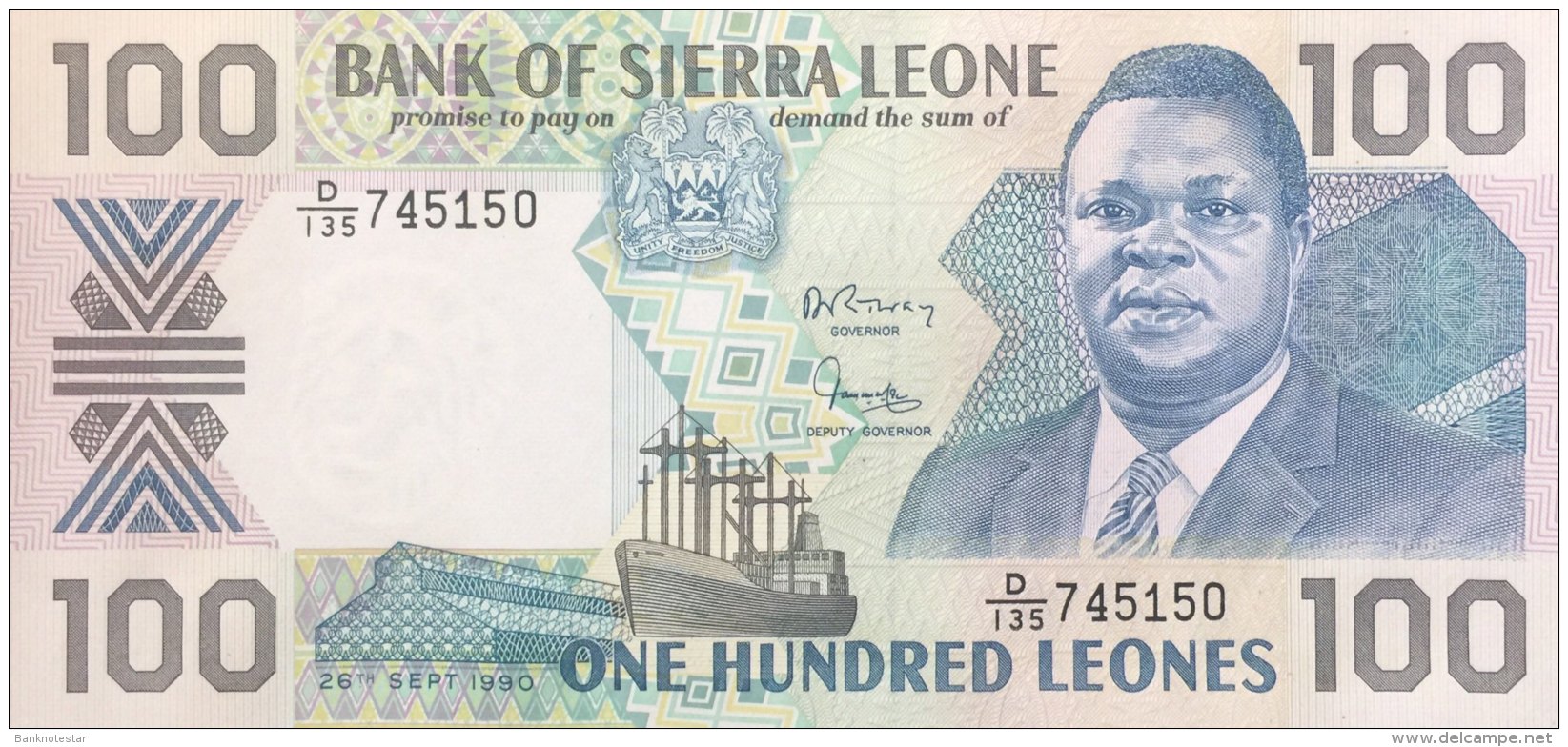 Sierra Leone 100 Leones, P-18c (26.9.1990) - UNC - Sierra Leone