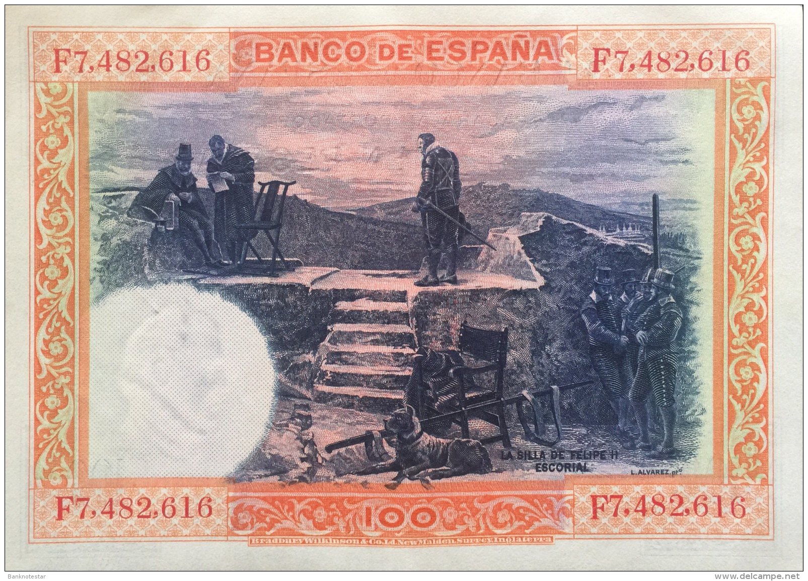 Spain 100 Pesetas, P-69c (1.7.1925) - EF/XF - 100 Peseten