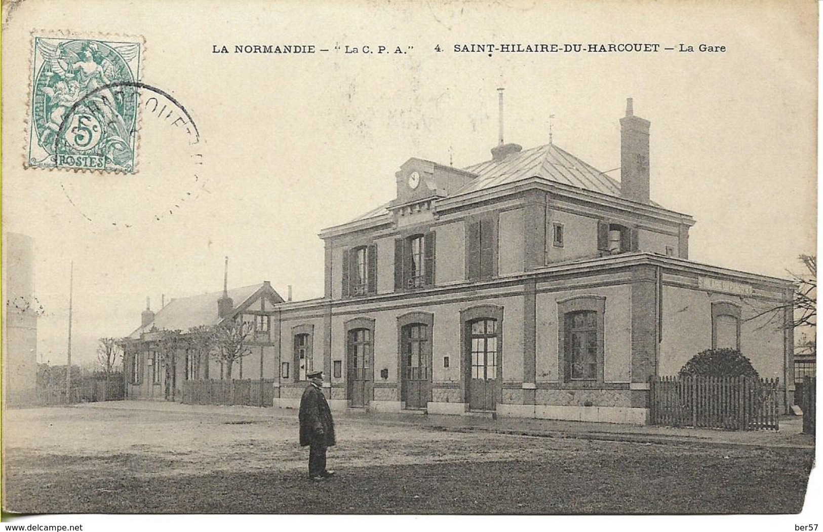 CPA Animée De 1907 : Saint Hilaire Du Harcouët (50) - La Gare - Saint Hilaire Du Harcouet