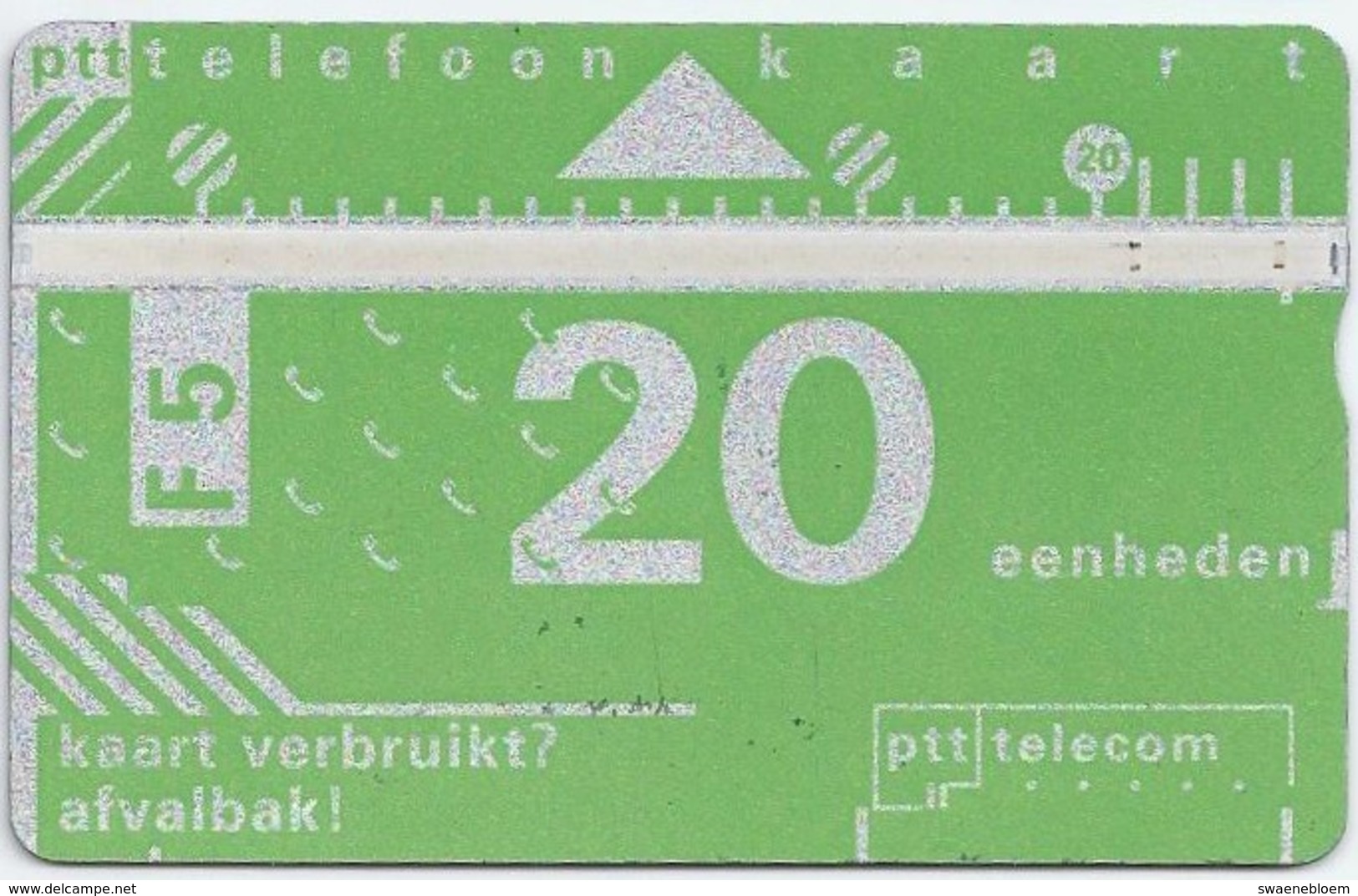 Telefoonkaart.- 101A00297. Nederland. PTT Telecom 20 Eenheden. 5 Gulden. - Pubbliche