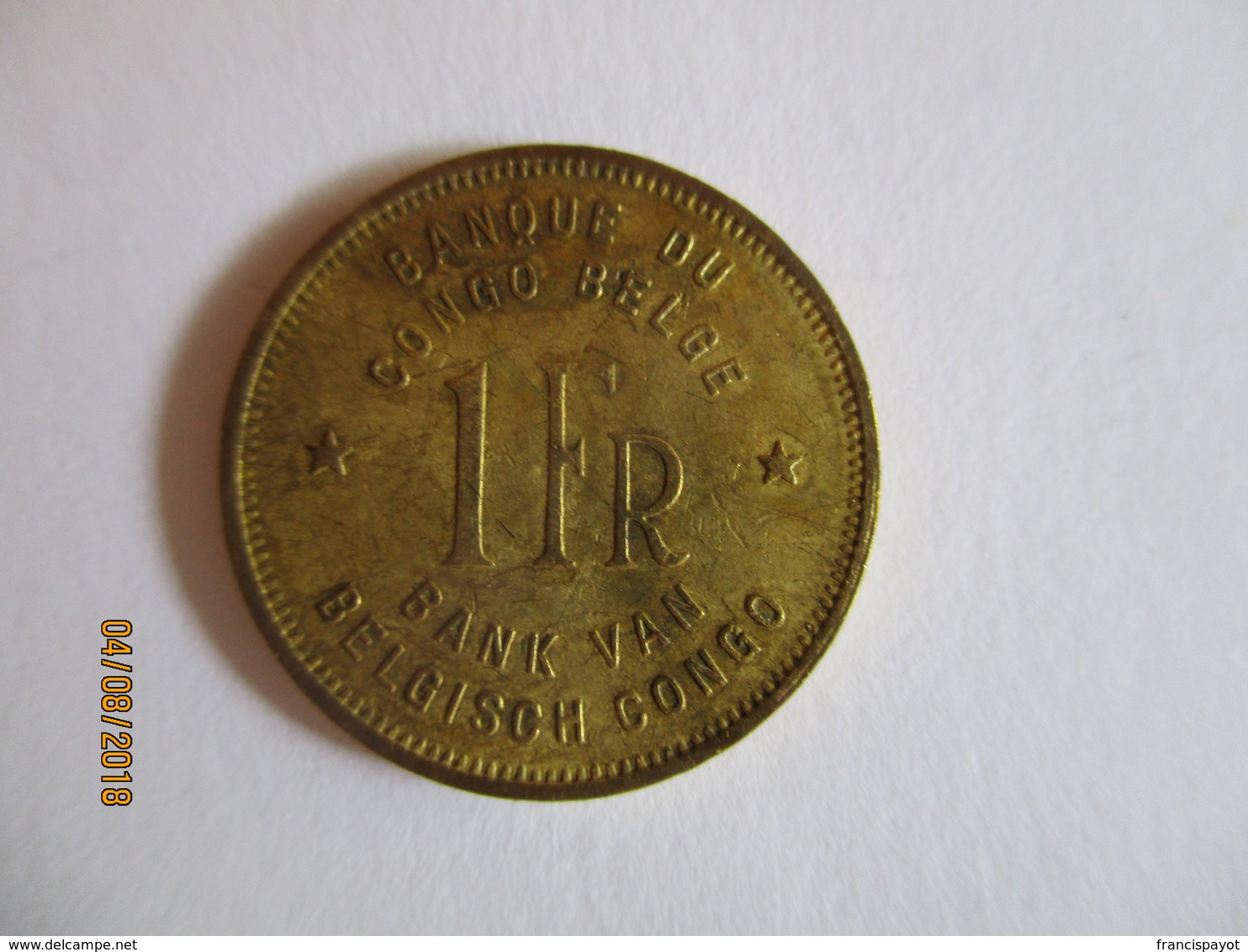 Congo Belge 1 Franc 1949 - 1945-1951: Regentschaft