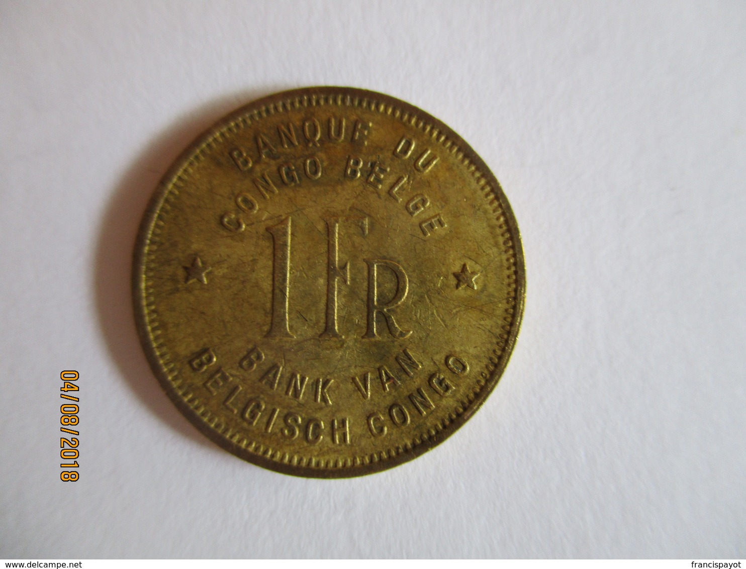 Congo Belge 1 Franc 1949 - 1945-1951: Régence