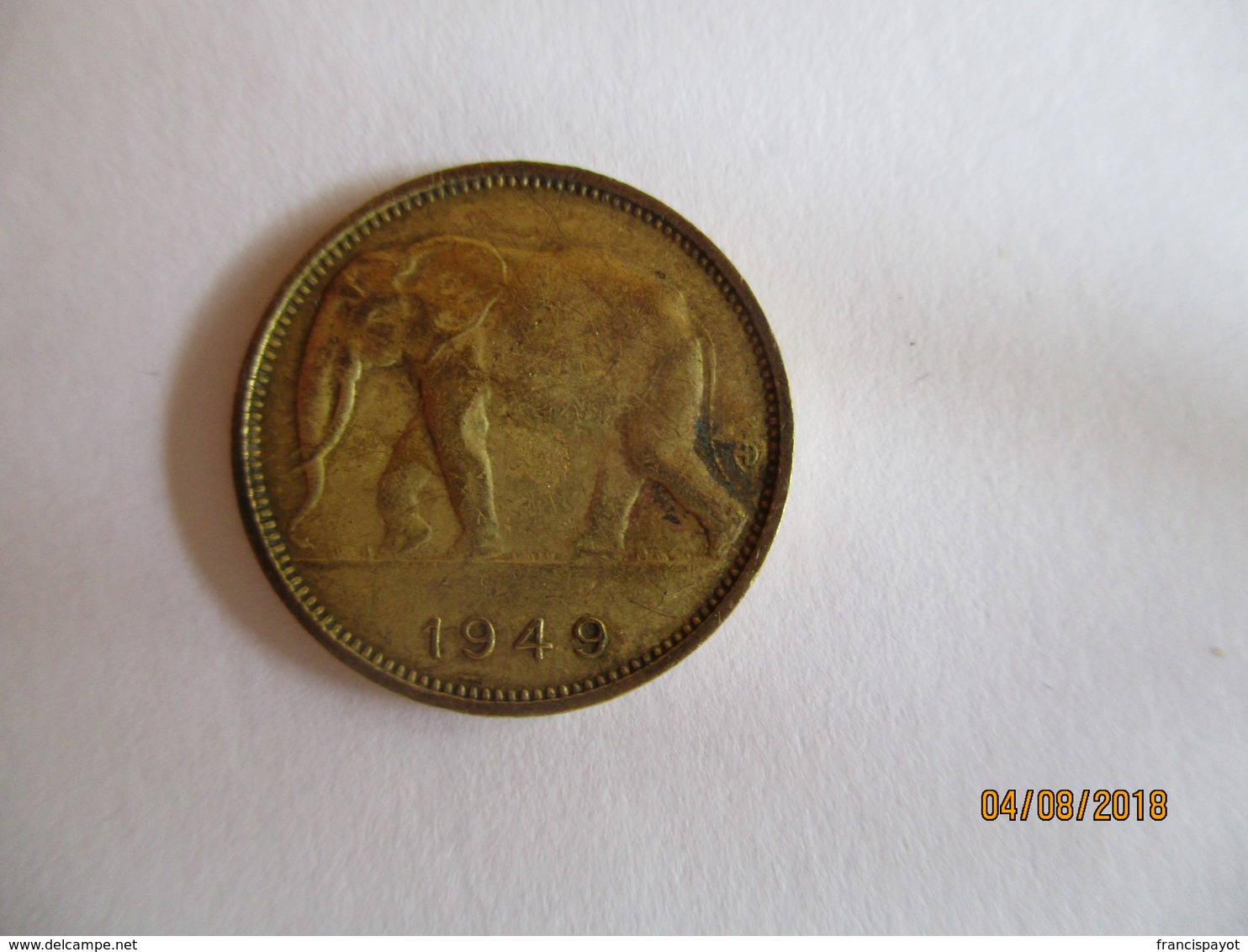 Congo Belge 1 Franc 1949 - 1945-1951: Régence