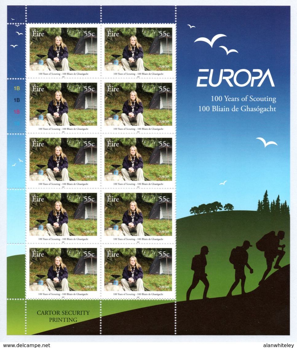 IRELAND 2007 EUROPA/Scouting Centenary: Set Of 2 Sheets UM/MNH - Blocchi & Foglietti