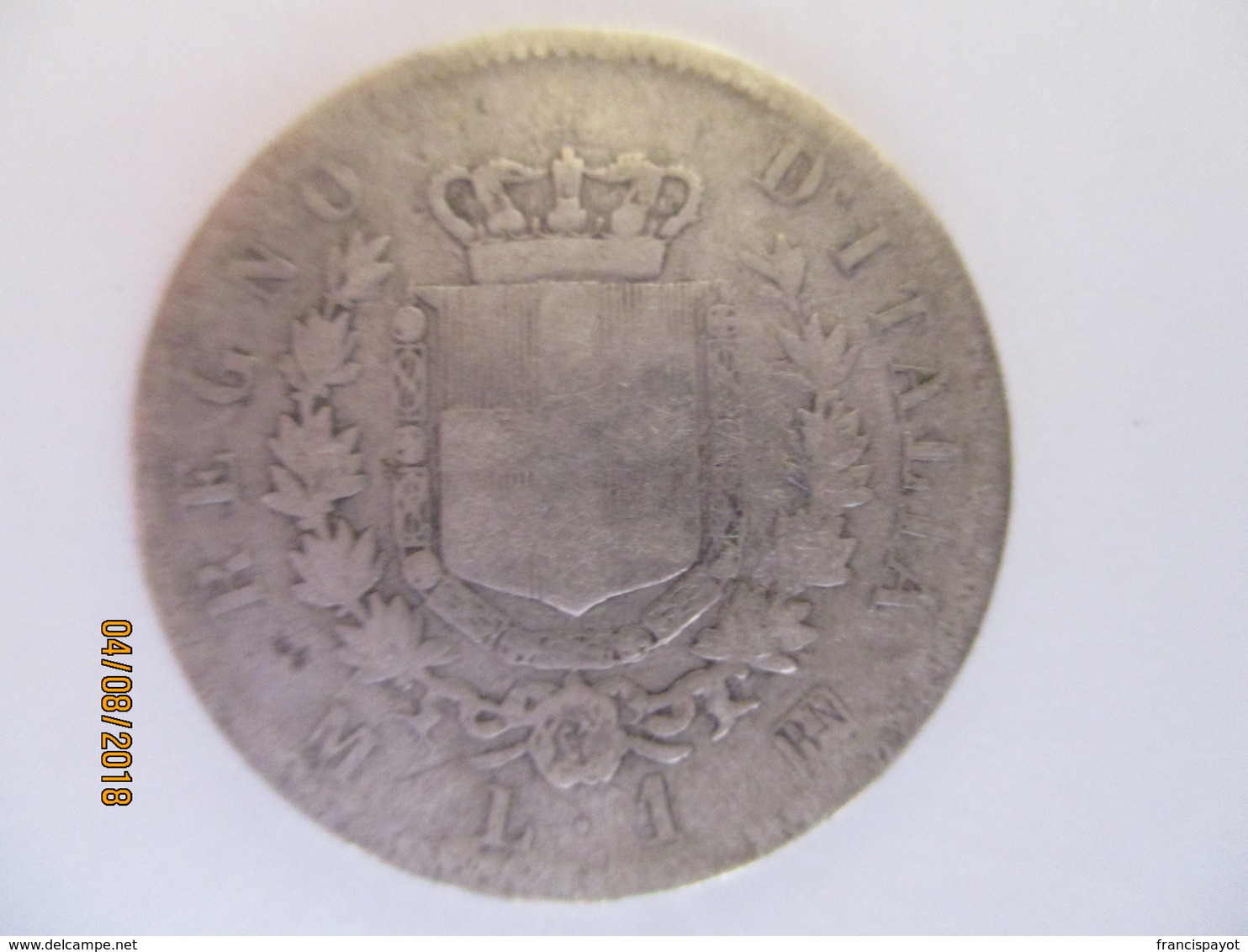 Italia: 1 Lira 1867 M - 1861-1878 : Victor Emmanuel II