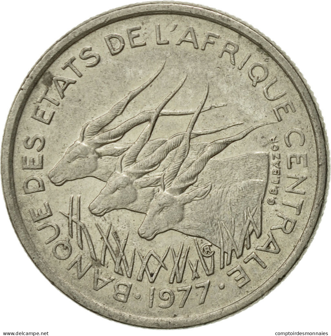 Monnaie, États De L'Afrique Centrale, 50 Francs, 1977, Paris, TTB, Nickel - Repubblica Centroafricana