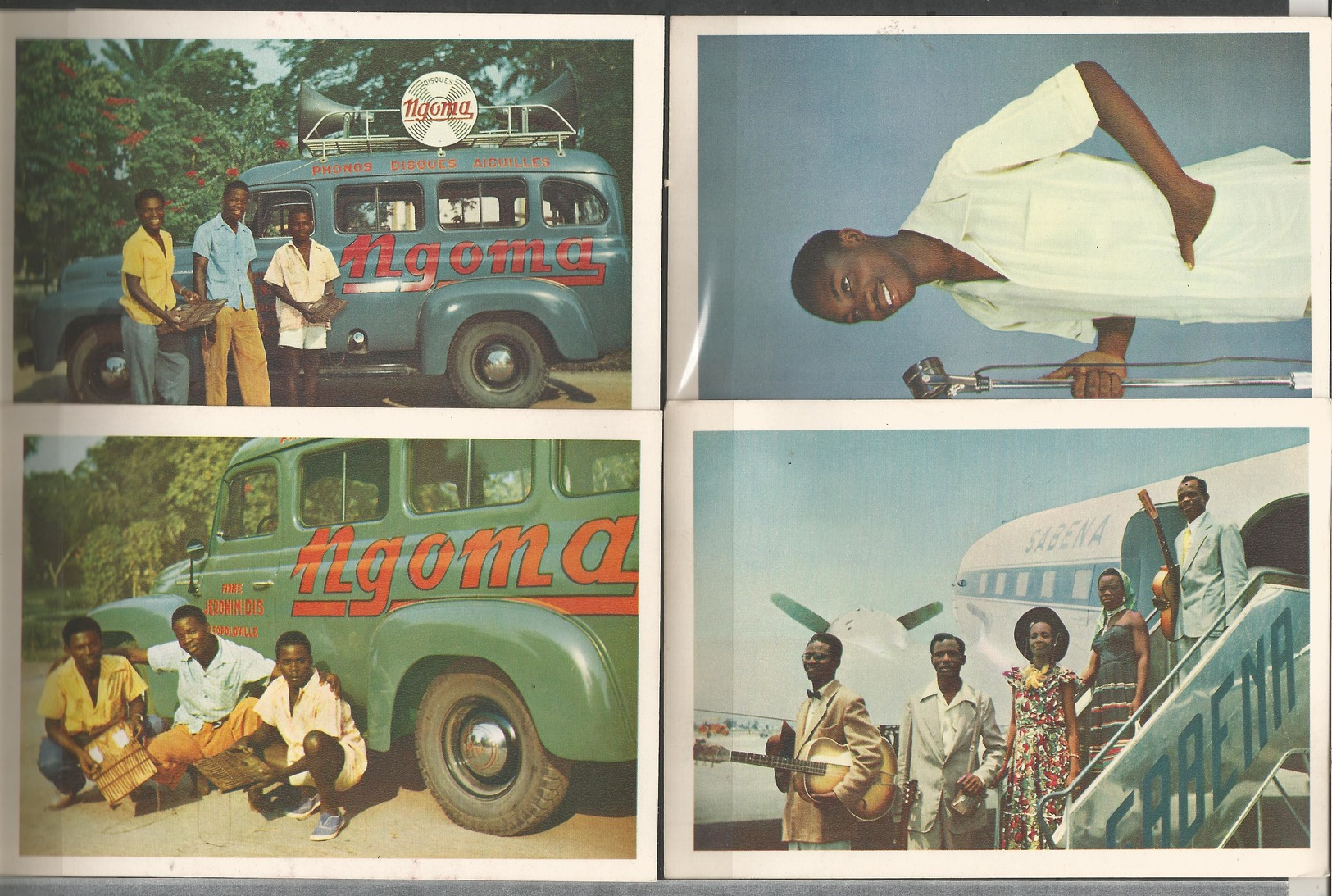 Belgian Congo 4 Postcards  "B.P. 74, LEOPOLDVILLE" (LOT3) - Belgian Congo