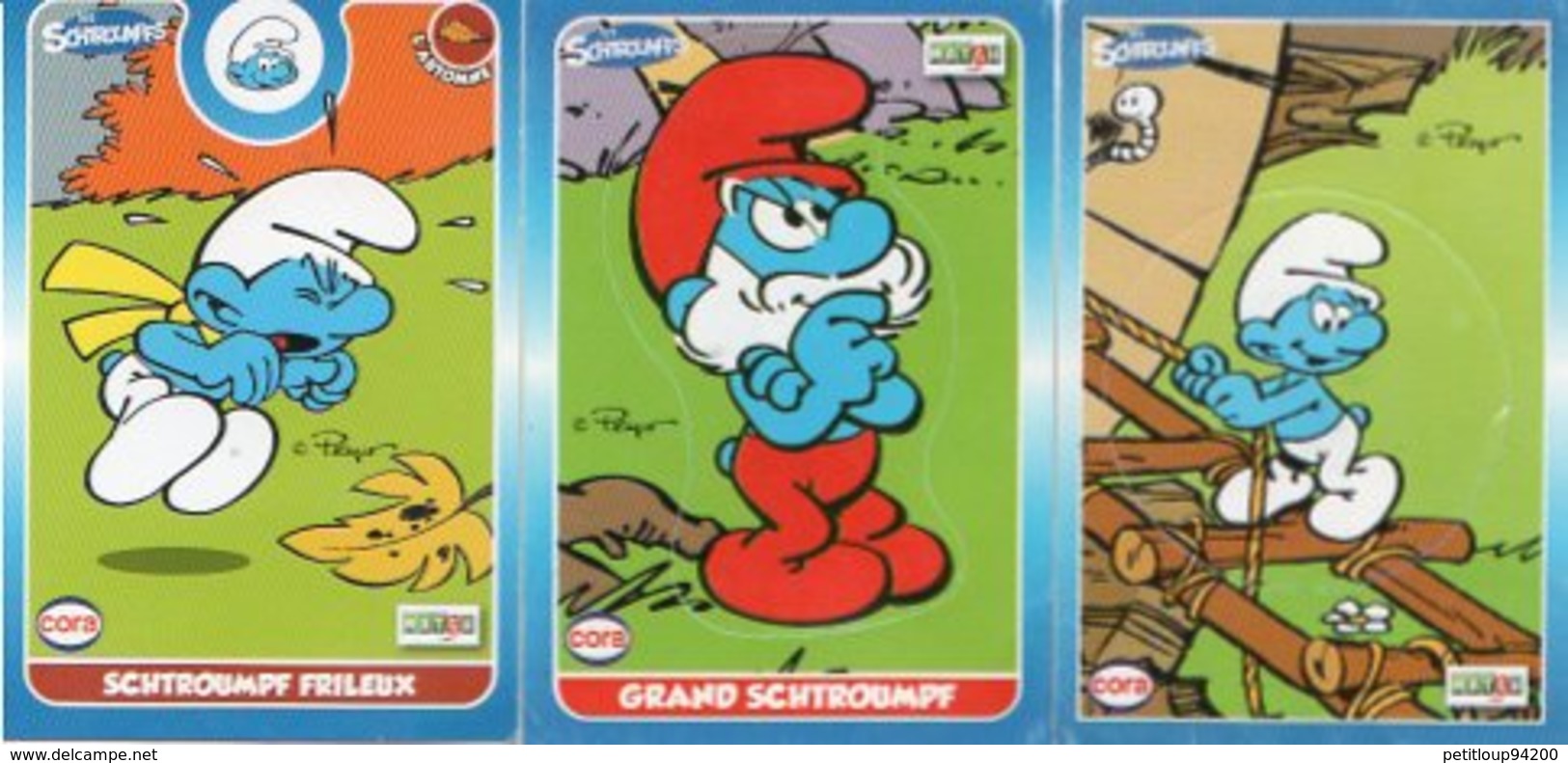 3 CARTES PANINI  Les Schtroupfs - Autres & Non Classés