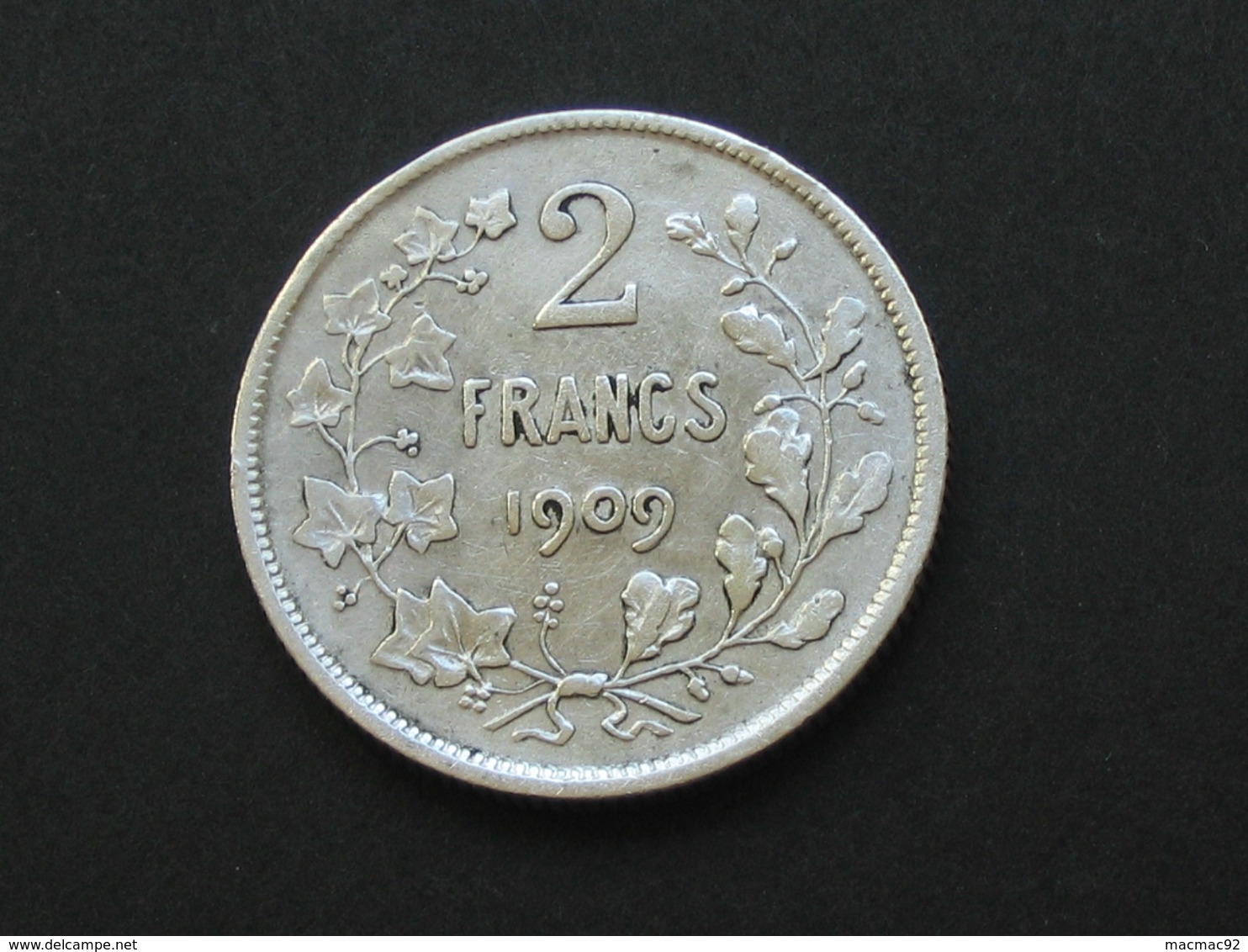 2 Francs 1909 - Argent - BELGIQUE - BELGIE - Léopold II Roi Des Belges **** EN ACHAT IMMEDIAT **** - 2 Francs