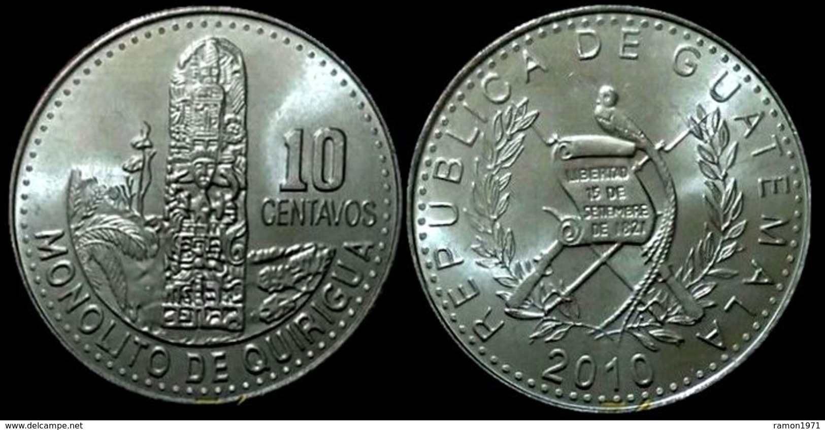 Guatemala - 10 Centavo 2010 UNC Roll - Guatemala