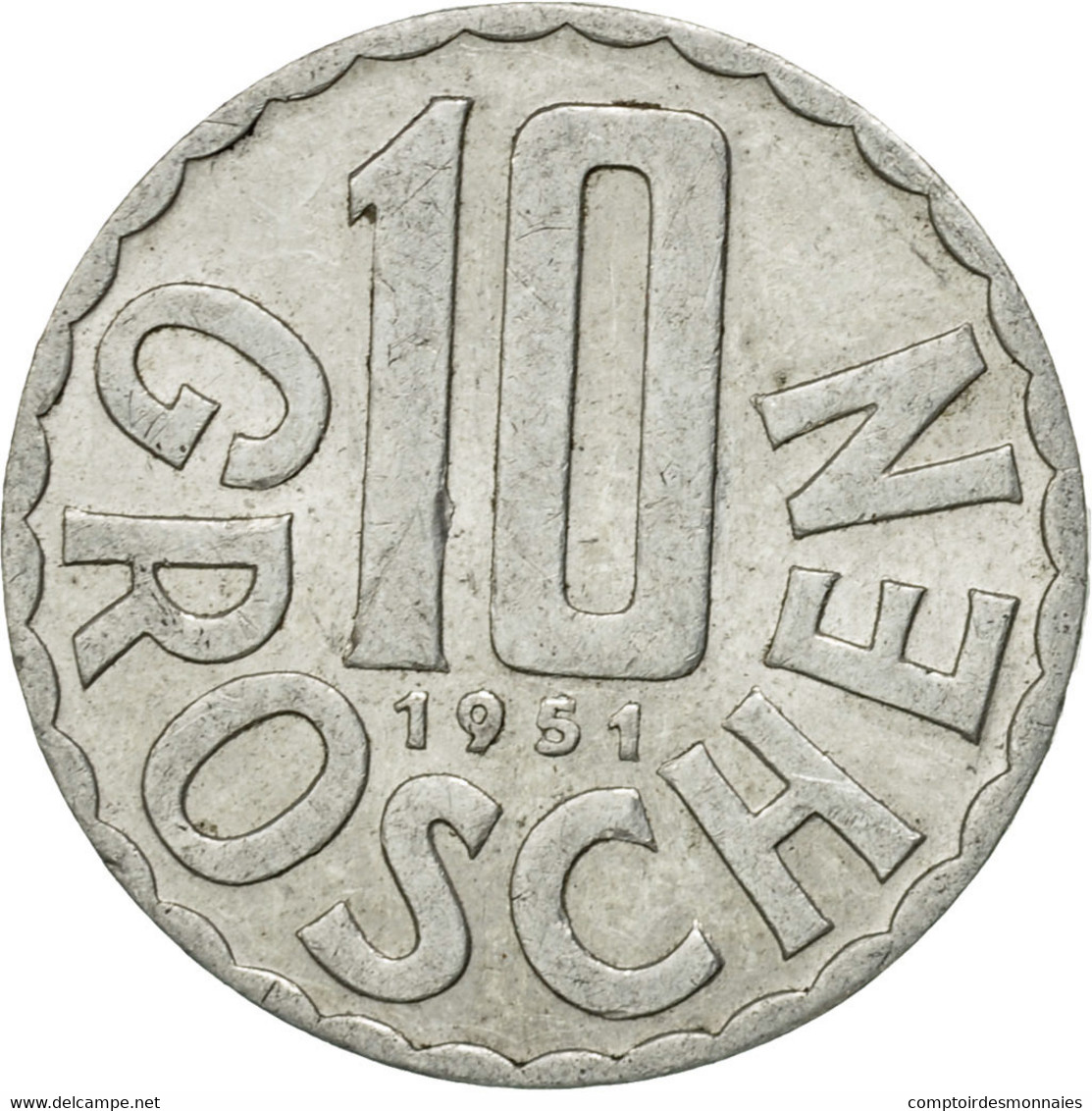 Monnaie, Autriche, 10 Groschen, 1951, Vienna, TTB, Aluminium, KM:2878 - Autriche