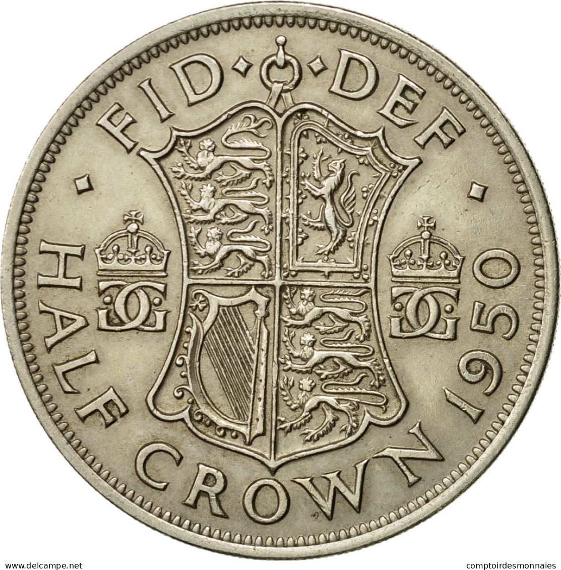 Monnaie, Grande-Bretagne, George VI, 1/2 Crown, 1950, TTB+, Copper-nickel - K. 1/2 Crown