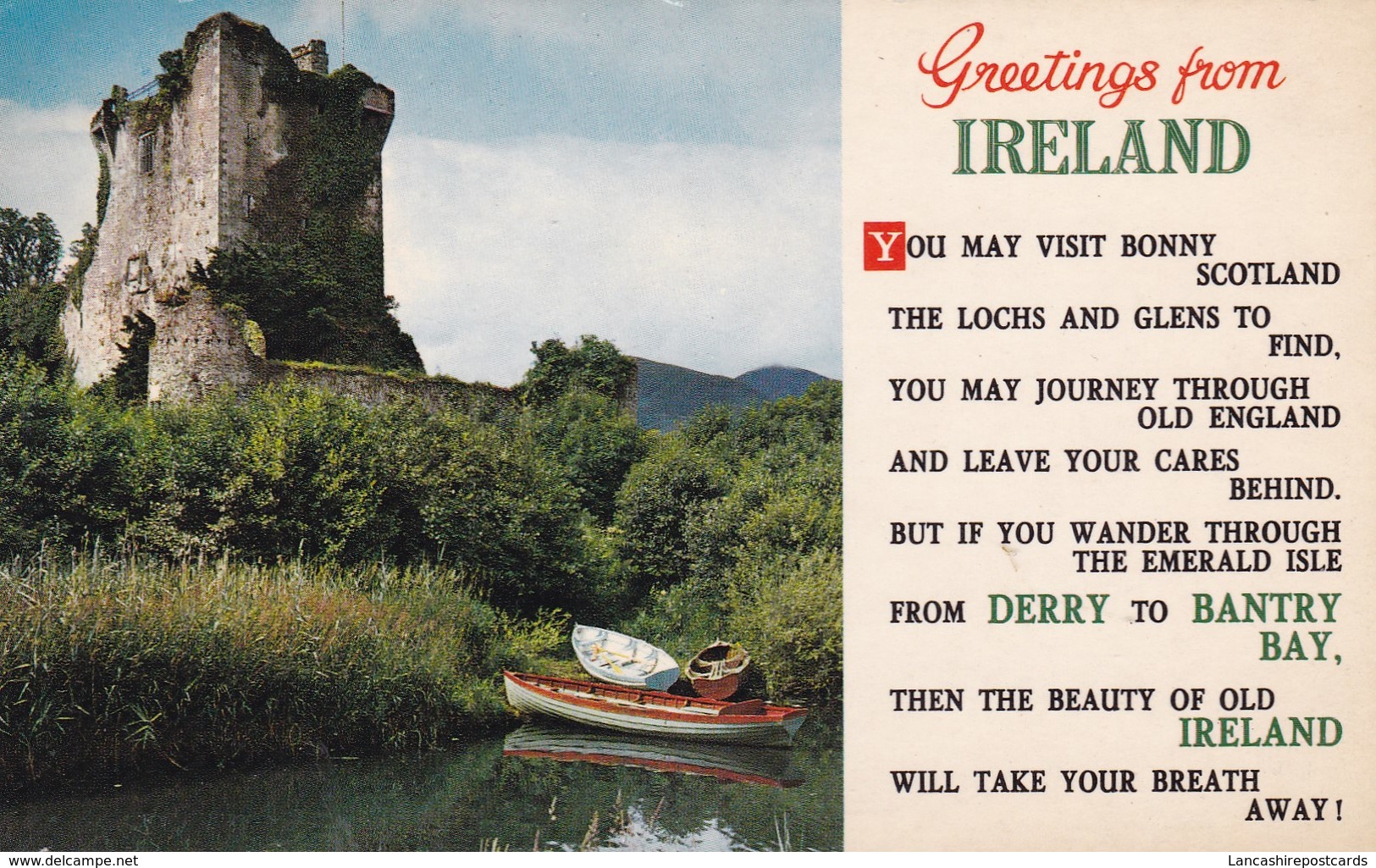 Postcard Greetings From Ireland From Derry To Bantry Bay The Beauty Of Old Ireland [ Bamforth ] My Ref  B12340 - Other & Unclassified