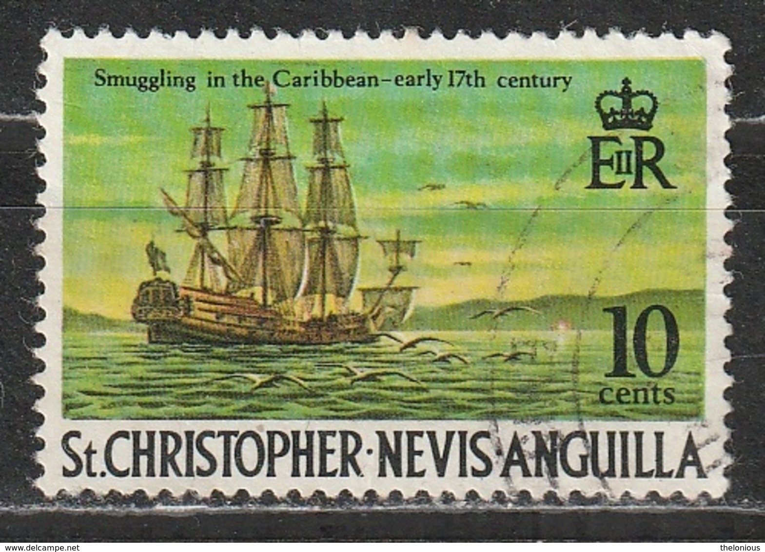 St.Cristopher-Nevis & Anguilla 1970 Smugglers’ Ship - Navi | Velieri - St.Cristopher-Nevis & Anguilla (...-1980)