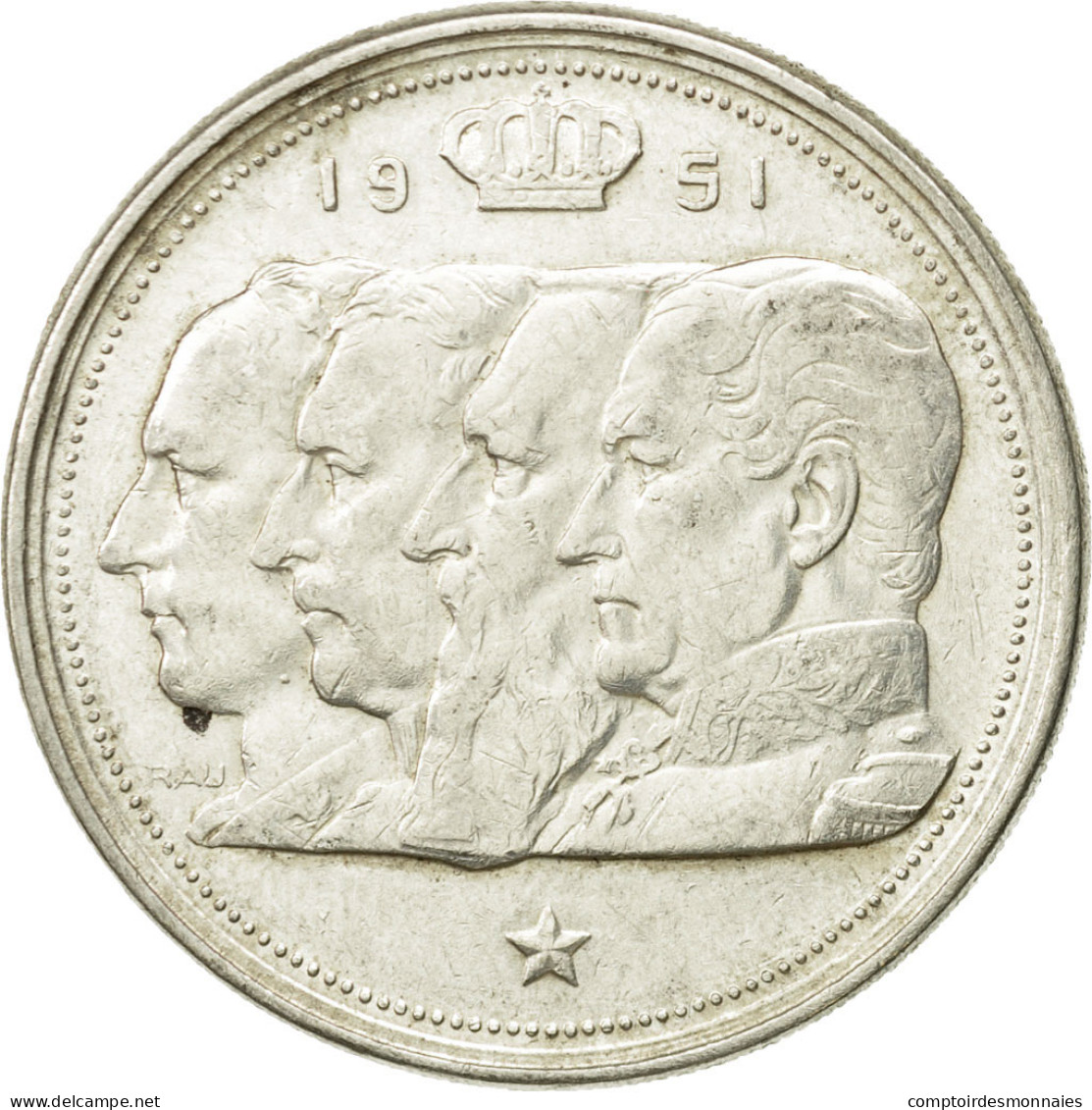 Monnaie, Belgique, 100 Francs, 100 Frank, 1951, TB+, Argent, KM:139.1 - 100 Francs