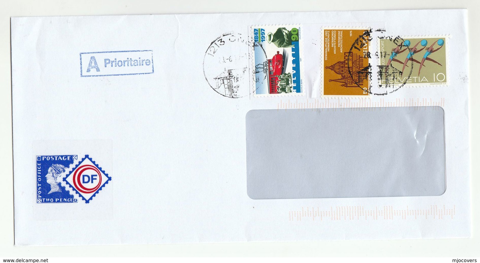 POST OFFICE MAURITIUS Classic Stamp ADVERT LABEL On SWITZERLAND COVER  Railway Train Stamps - Other & Unclassified