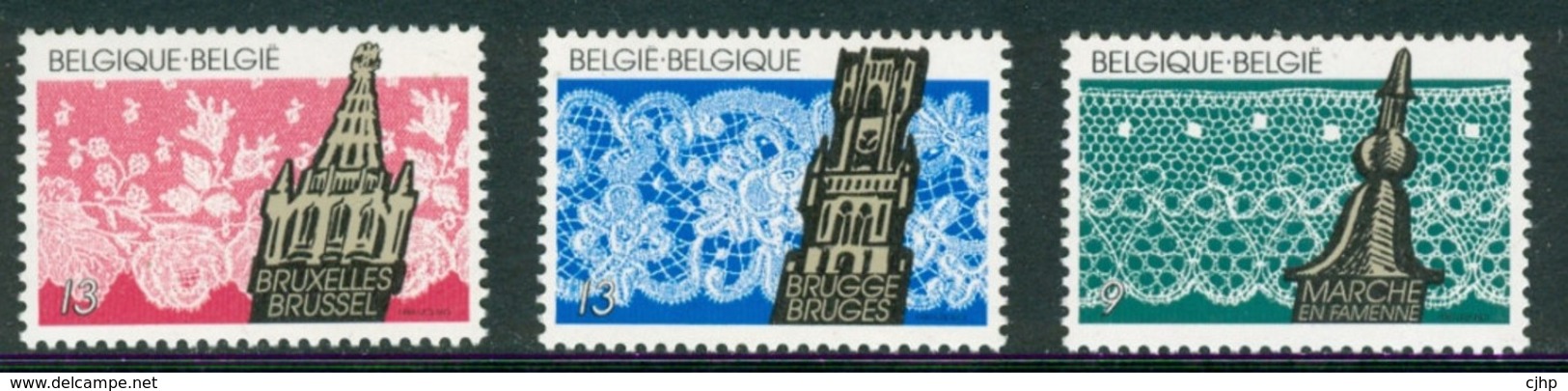 18/8 (4/19/4) Belgique Belgie Belgium    XX Denteles Brugge Bruxelles Marche En Famenne - Textiles