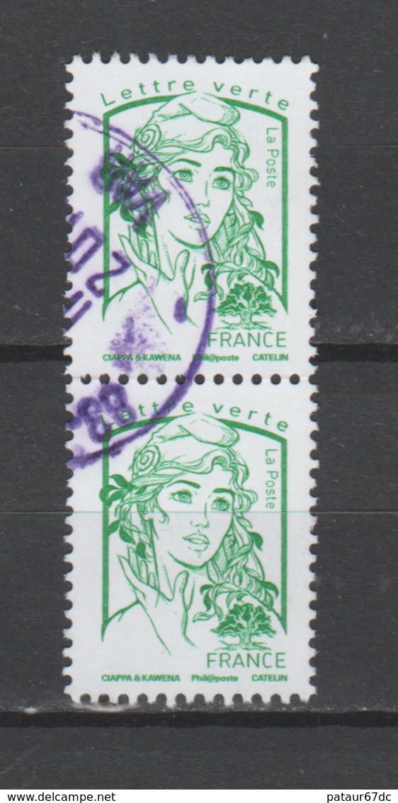 FRANCE / 2016 / Y&T N° 5015 : Ciappa Sans Grammage TVP LV (de Feuille) X 2 En Paire - Choisis - Cachet Rond - Oblitérés