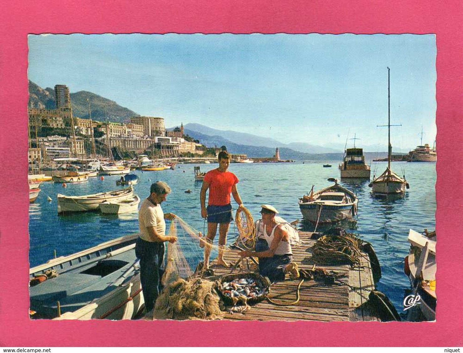 Monaco, Rare, Scène Pittoresque Au Port De Monaco, Animée, Pêcheurs, Filets, Cachet "Martin Gonod", (CAP) - Andere & Zonder Classificatie