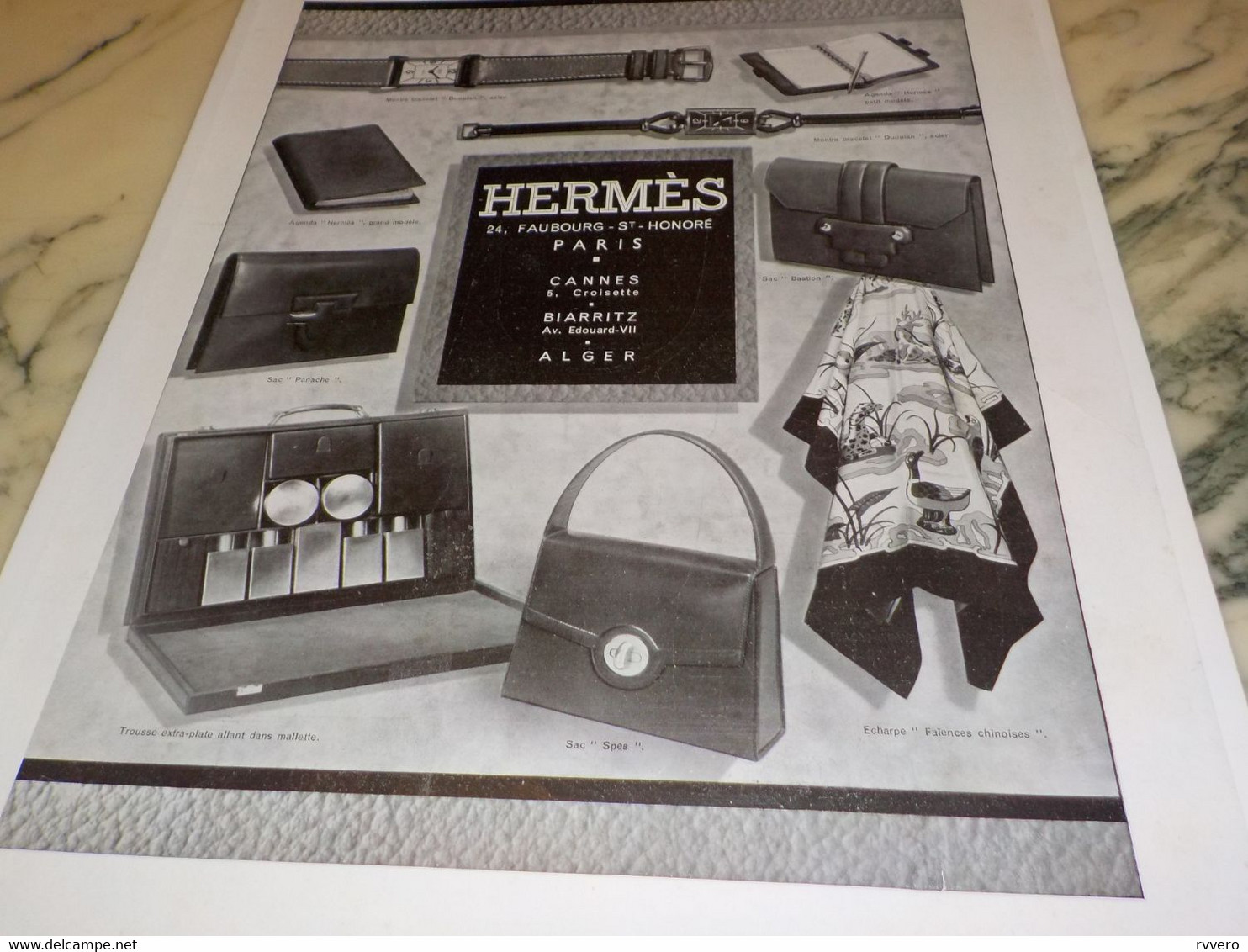 ANCIENNE PUBLICITE  HERMES CADEAUX 1940 - Autres & Non Classés