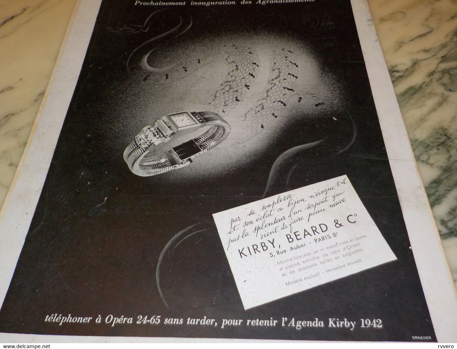 ANCIENNE PUBLICITE AGRANDISSEMENT DU MAGASIN  KIRBY.BEARD 1941 - Other & Unclassified