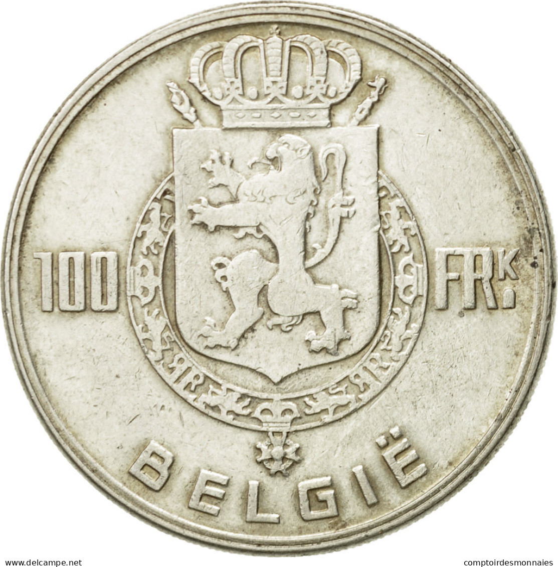 Monnaie, Belgique, 100 Francs, 100 Frank, 1951, TTB, Argent, KM:139.1 - 100 Francs