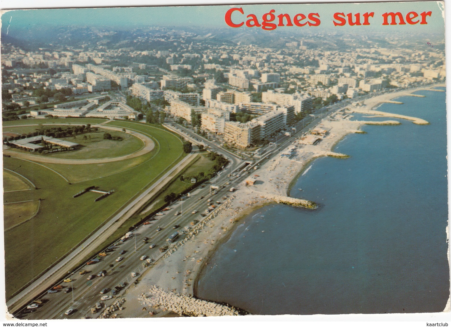 Cagnes-sur-Mer - Cros De Cagnes: VOITURES, CARAVAN, AUTOBUS - Vue Aérienne - Bd De La Plage - (France) - Passenger Cars