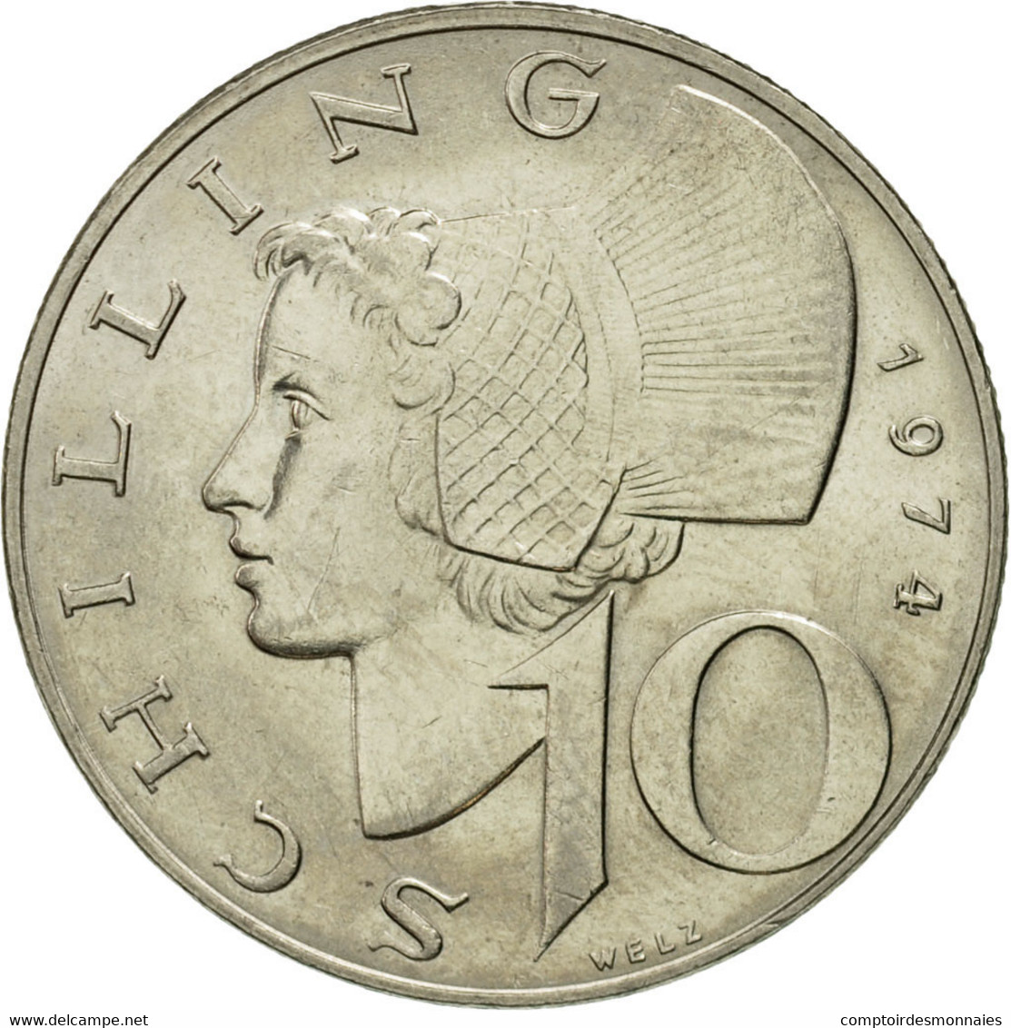 Monnaie, Autriche, 10 Schilling, 1974, SUP, Copper-Nickel Plated Nickel, KM:2918 - Autriche