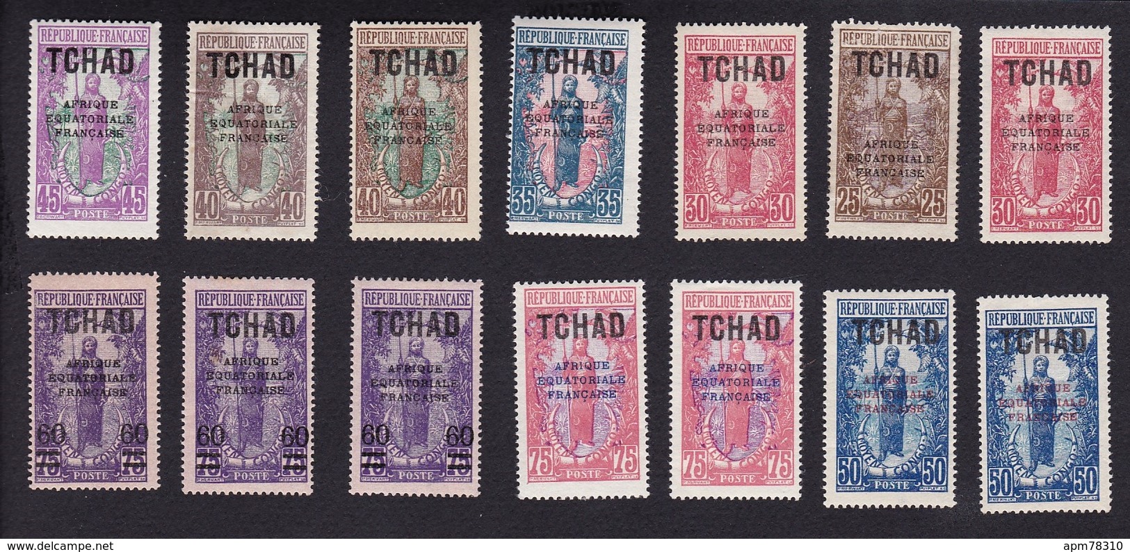 Tchad	1922	2nd Choix		Femme Bakalois	Y&T	26 à 33 - Nuevos